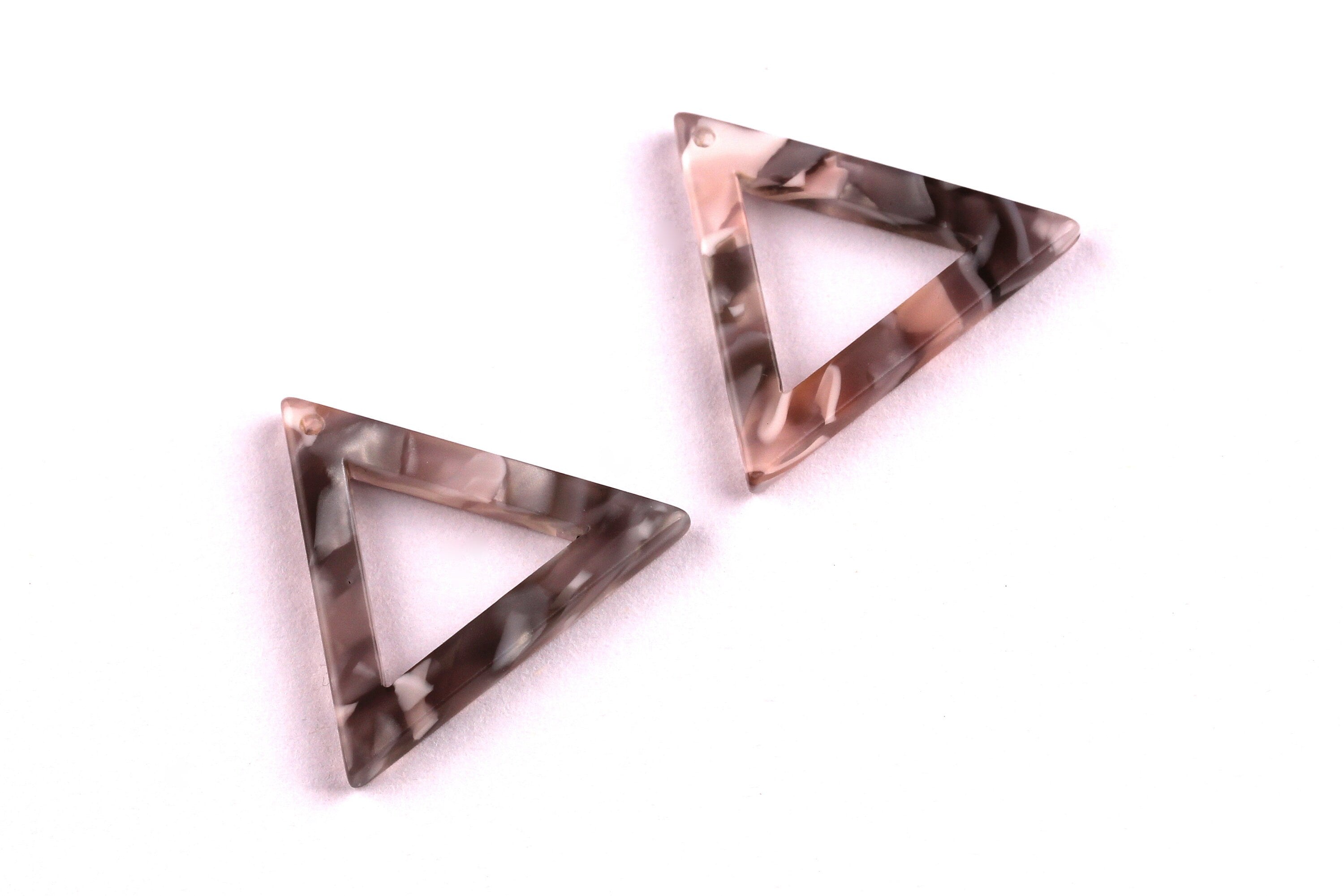 Acetate Triangle Charms - Triangle Earrings and Pendant - Earring Findings - Jewelry Supplies - Color Code: A20 - 22x24x2.6mm - AC1034B - DOMEDBAZAAR