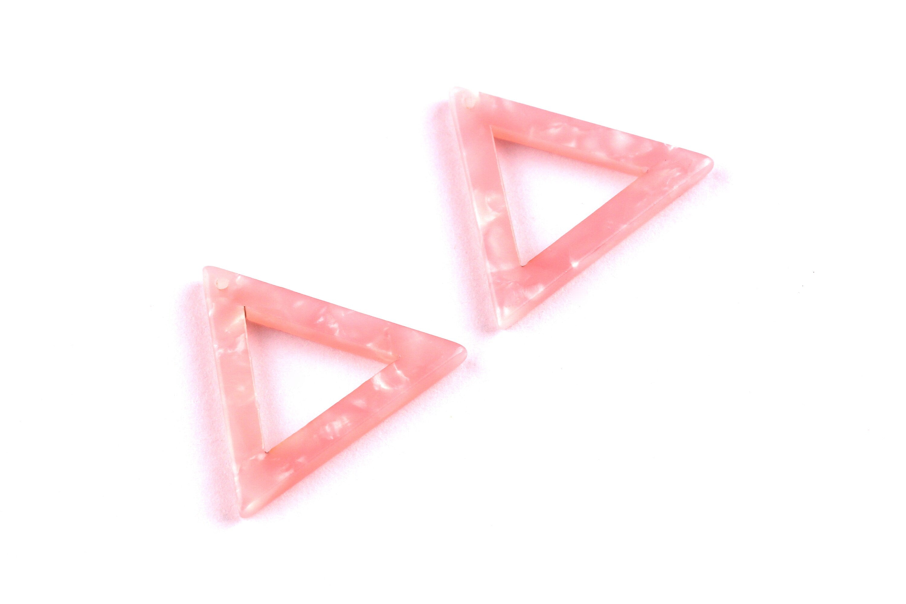 Acetate Triangle Charms - Triangle Earrings and Pendant - Earring Findings - Jewelry Supplies - Color Code: A28 - 22x24x2.5mm - AC1034F - DOMEDBAZAAR