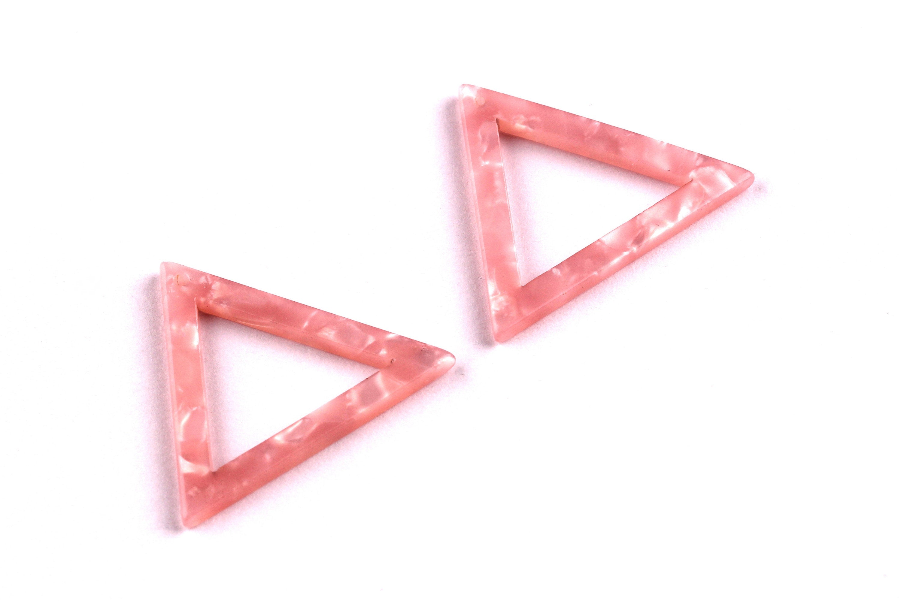 Acetate Triangle Charms - Triangle Earrings and Pendant - Earring Findings - Jewelry Supplies - Color Code: A28 - 30x34x2.4mm - AC1035E - DOMEDBAZAAR