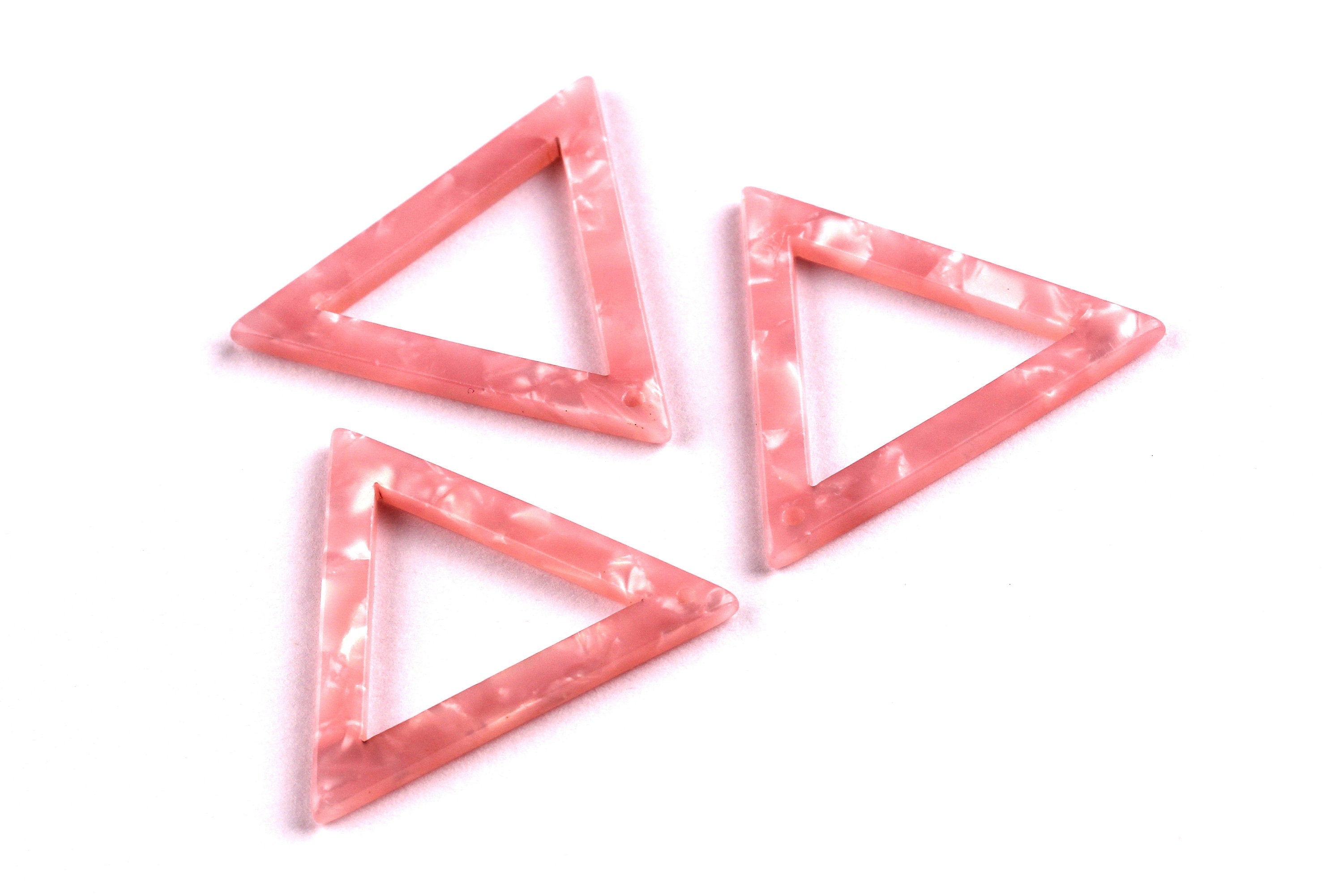 Acetate Triangle Charms - Triangle Earrings and Pendant - Earring Findings - Jewelry Supplies - Color Code: A28 - 30x34x2.4mm - AC1035E - DOMEDBAZAAR