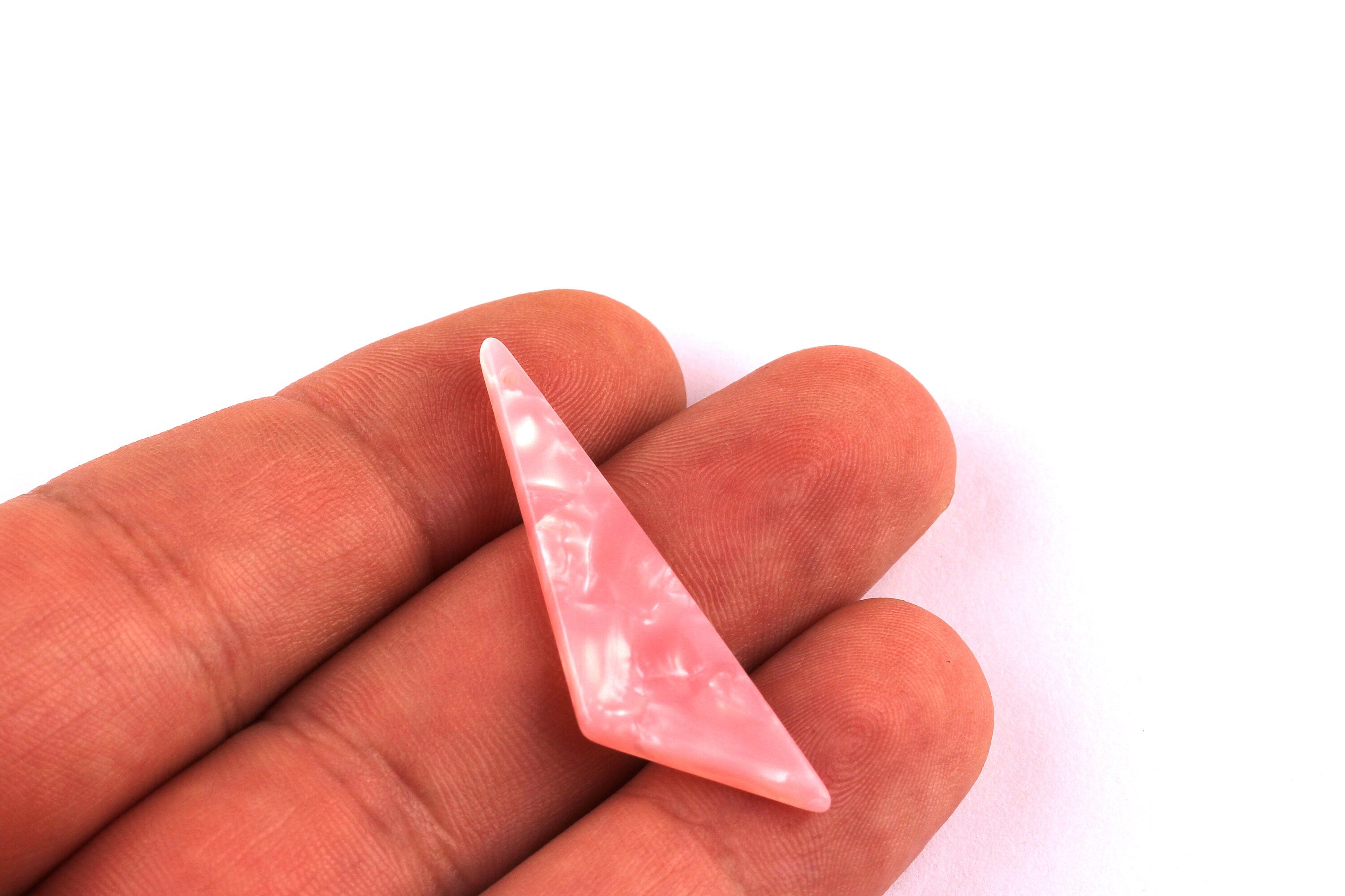 Acetate Triangle Charms - Triangle Earrings and Pendant - Earring Findings - Jewelry Supplies - Color Code: A28 - 40x11.5x2.5mm - AC1038B - DOMEDBAZAAR