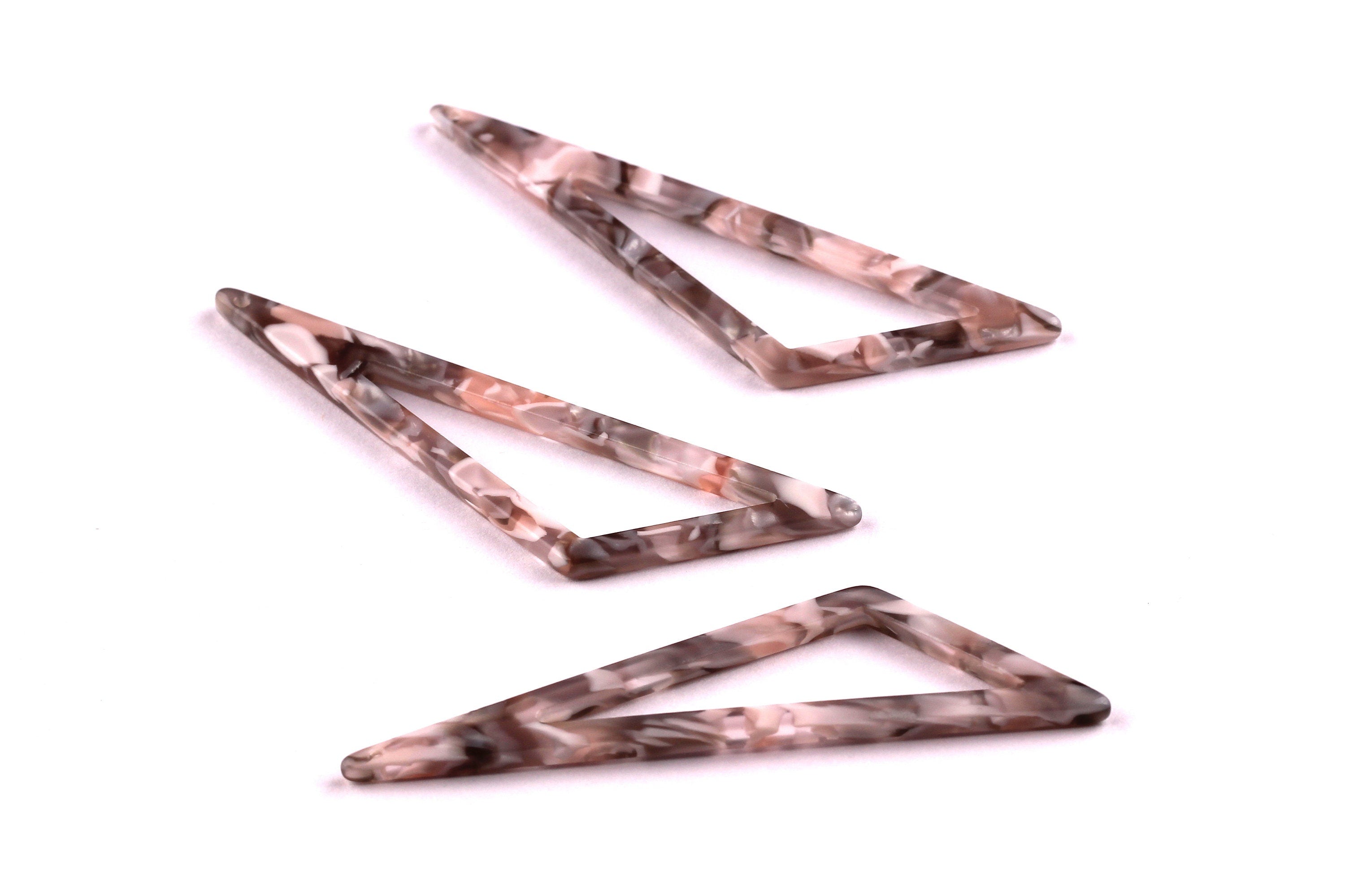 Acetate Triangle Charms - Triangle Earrings and Pendant - Earring Findings - Jewelry Supplies - Color Code: A20 - 64x18x2.5mm - AC1040C - DOMEDBAZAAR