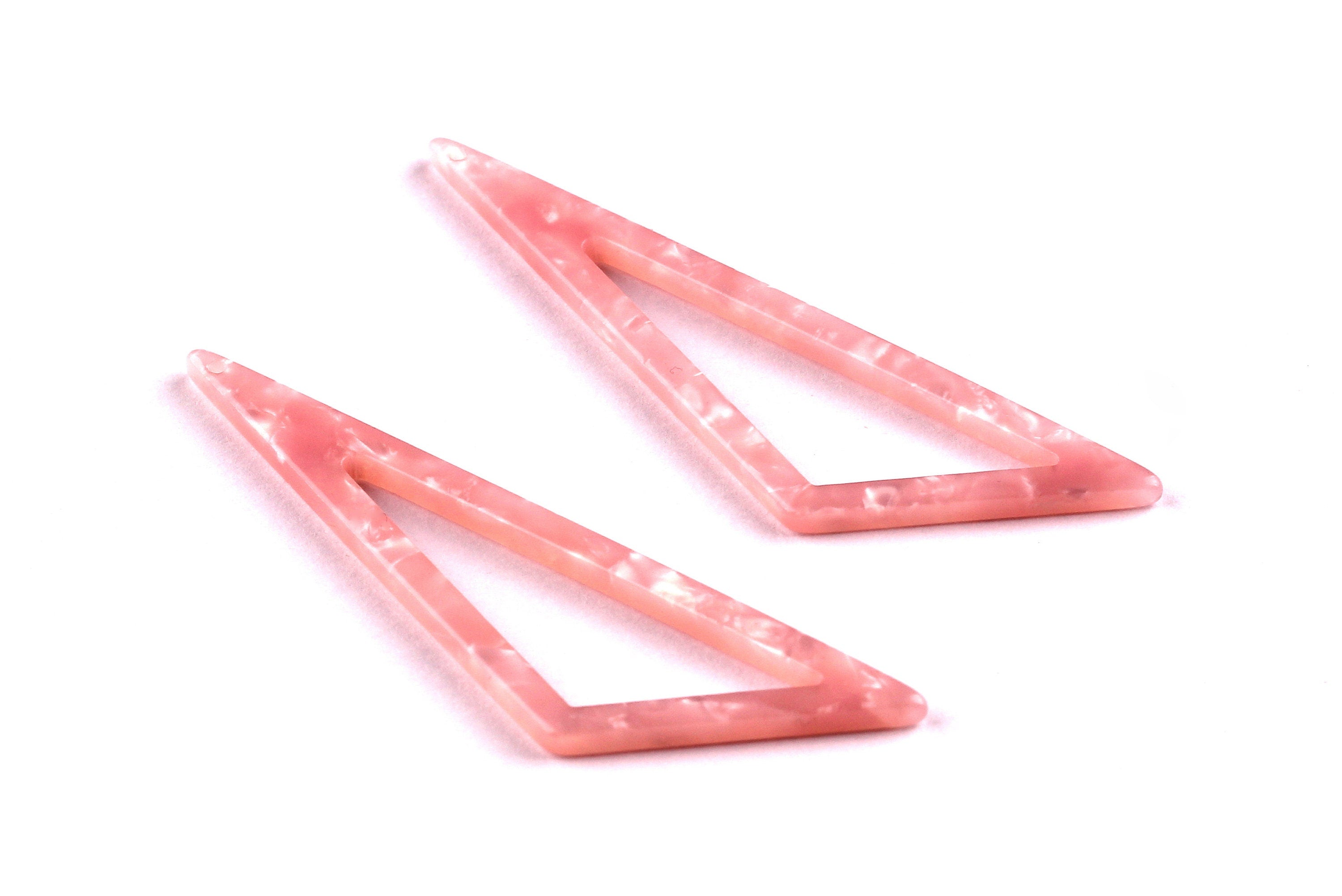 Acetate Triangle Charms - Triangle Earrings and Pendant - Earring Findings - Jewelry Supplies - Color Code: A28 - 64x18x2.5mm - AC1040F - DOMEDBAZAAR