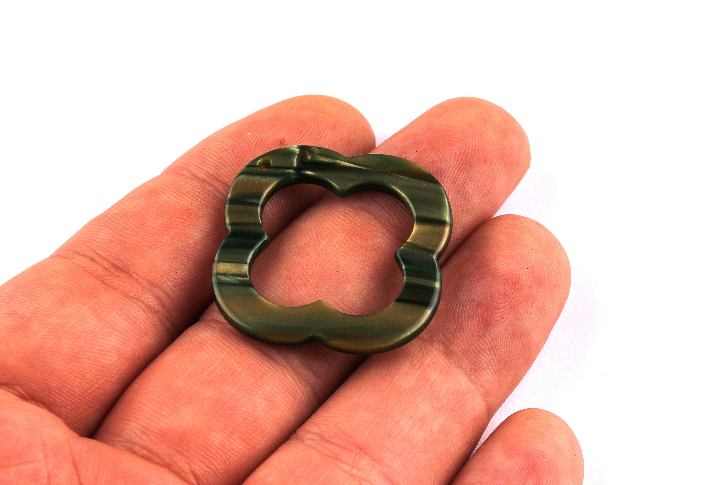 Acetate Quatrefoil Charms - Quatrefoil Pendant - Earring Findings - Jewelry Supplies - Color Code: A78 - 33x33x2.5mm - AC1057D - DOMEDBAZAAR