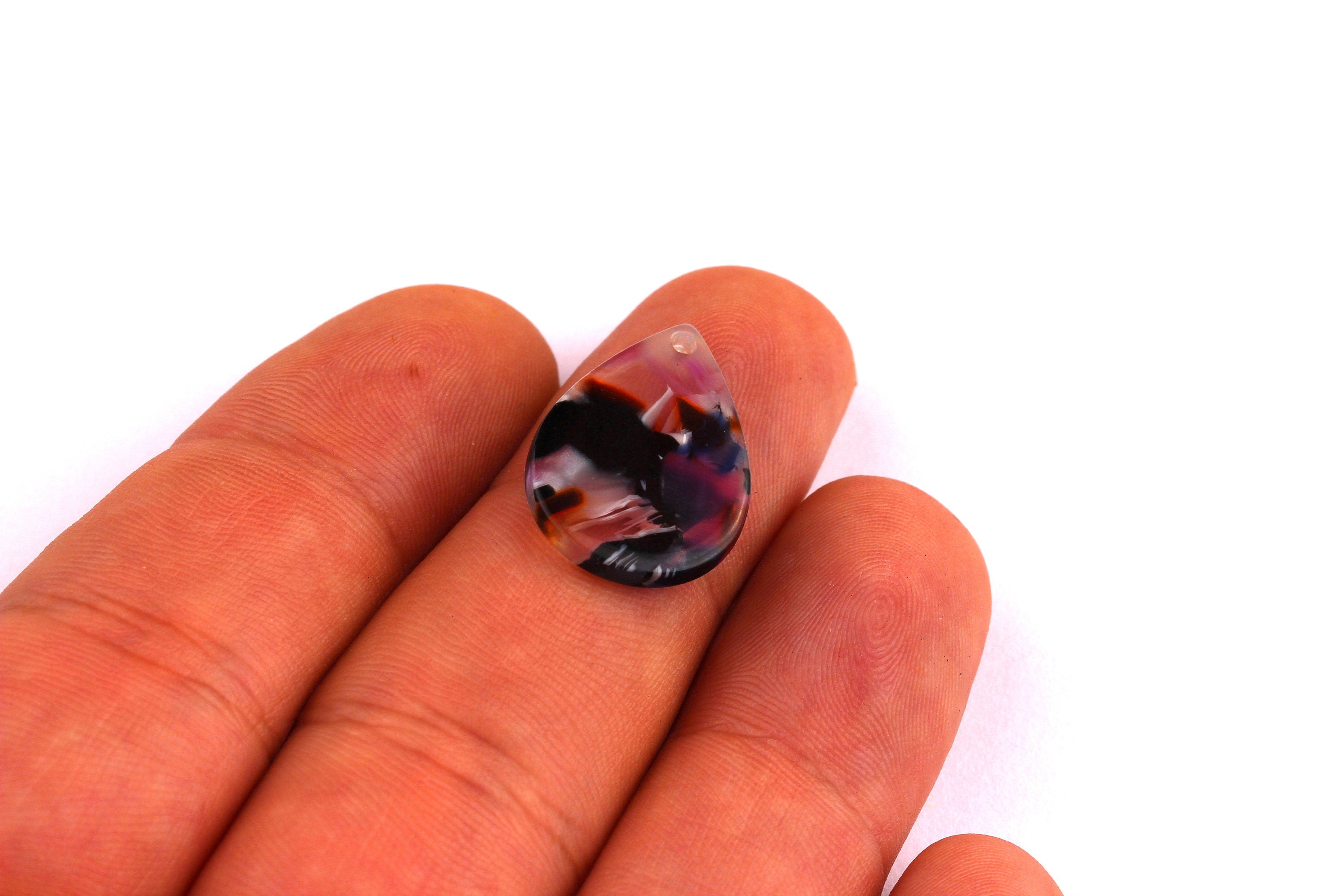 Acetate Drop Charms - Drop Earrings and Pendant - Earring Findings - Jewelry Supplies - Color Code: A11 - 21x2 mm - AC1024C - DOMEDBAZAAR