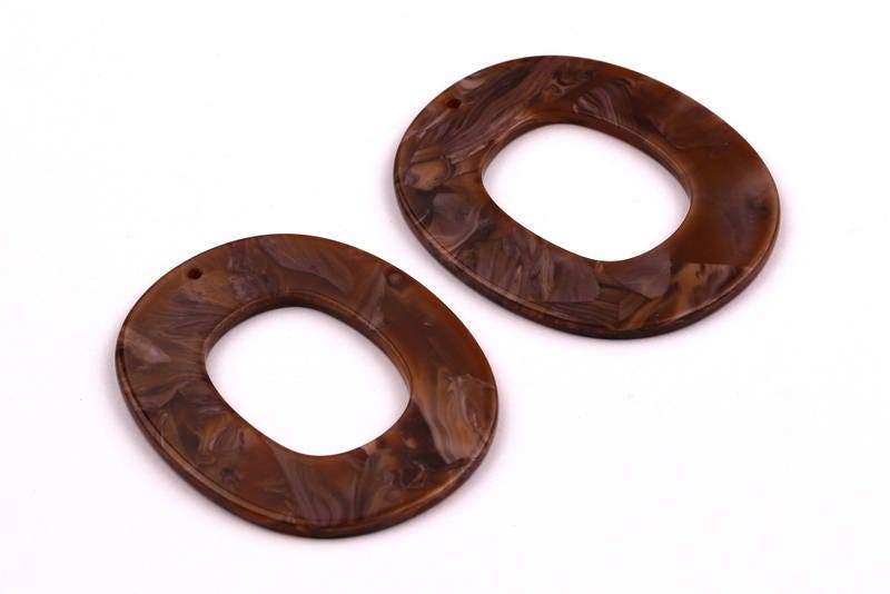 Acetate Oval Charms - Oval Earrings and Pendant - Earring Findings - Jewelry Supplies - Jewelry Supplies - 50X41X2.5mm - AC1012C - DOMEDBAZAAR
