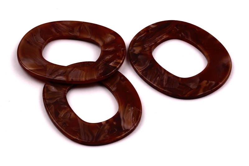 Acetate Oval Charms - Oval Earrings and Pendant - Earring Findings - Jewelry Supplies - Jewelry Supplies - 50X41X2.5mm - AC1012C - DOMEDBAZAAR