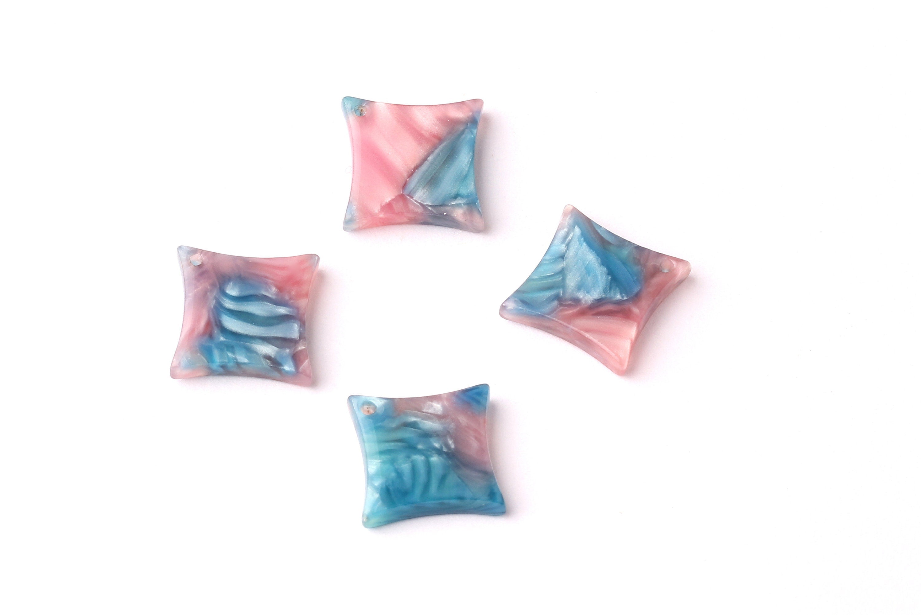 Acetate Compass Points Charms - Compass Points Earrings and Pendant - Earring Findings - Color Code: A94 - 16x2.6mm - AC1068G - DOMEDBAZAAR