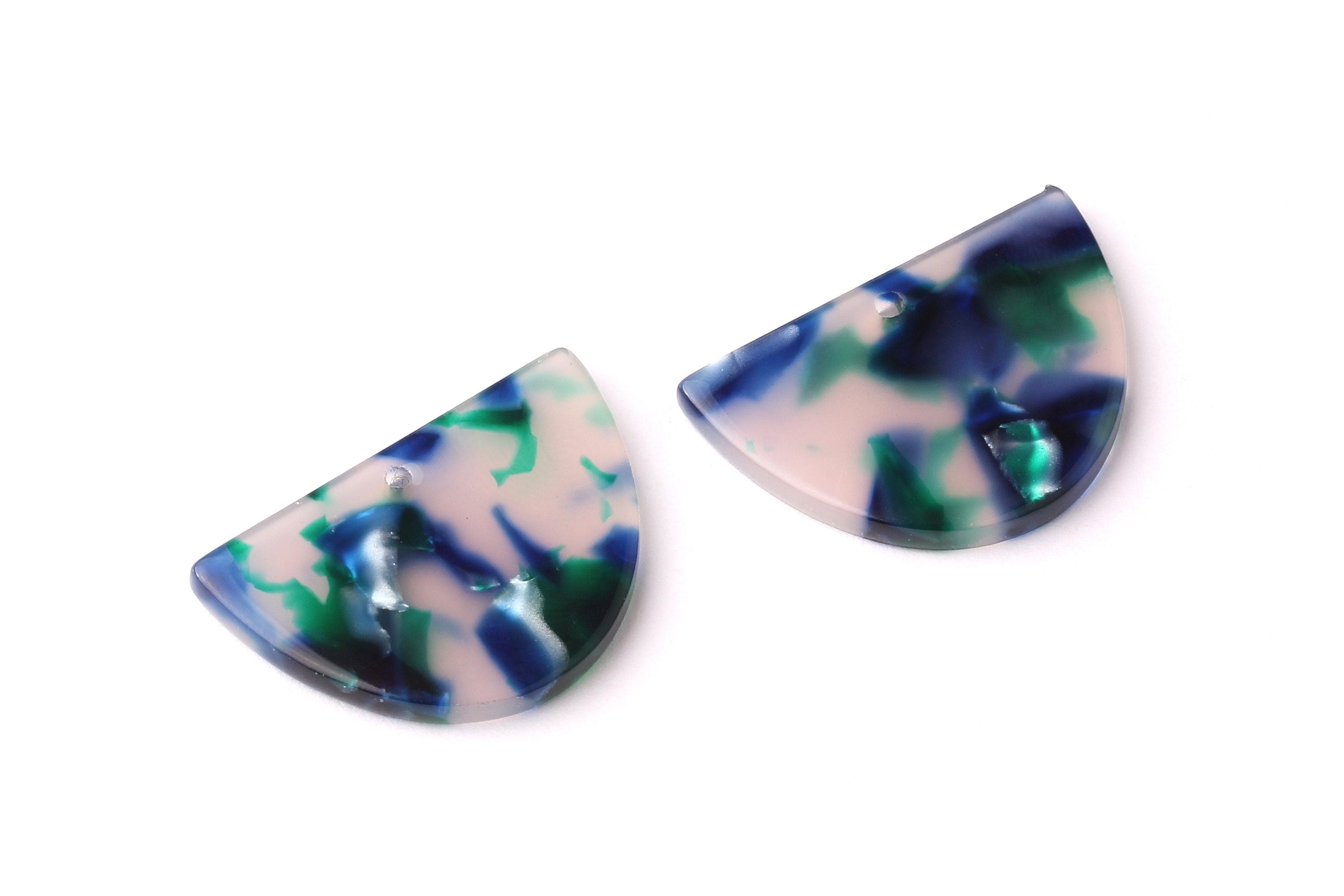 Acetate D Charms -D Earrings and Pendant - Earring Findings - Jewelry Supplies - Color Code: A18 - 17x25x2.5mm - AC1058F - DOMEDBAZAAR