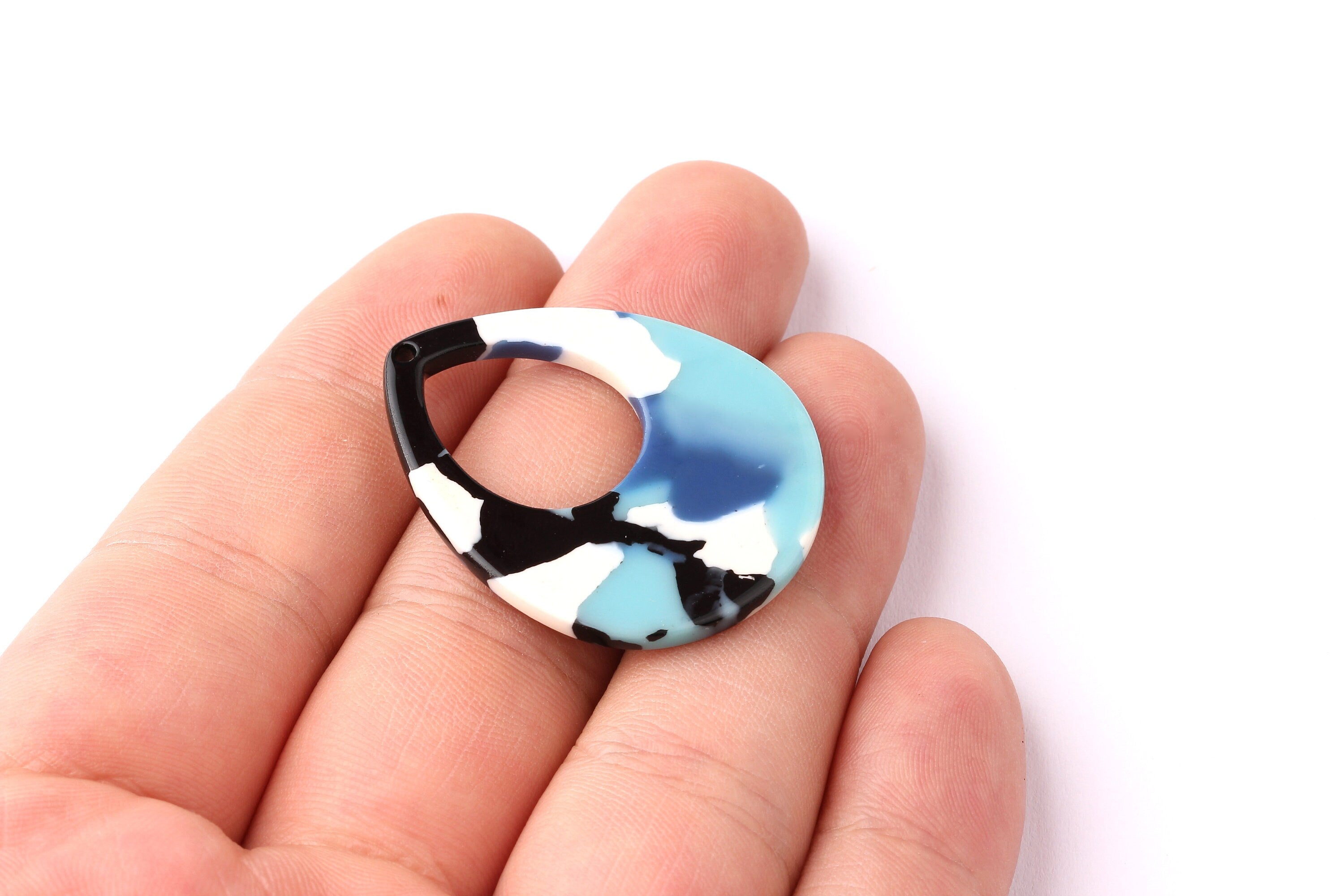 Acetate Drop Charms - Drop Earings and Pendant - Earring Findings - Jewelry Supplies - Color Code: A16 - 36x28x2.5mm - AC1062F - DOMEDBAZAAR