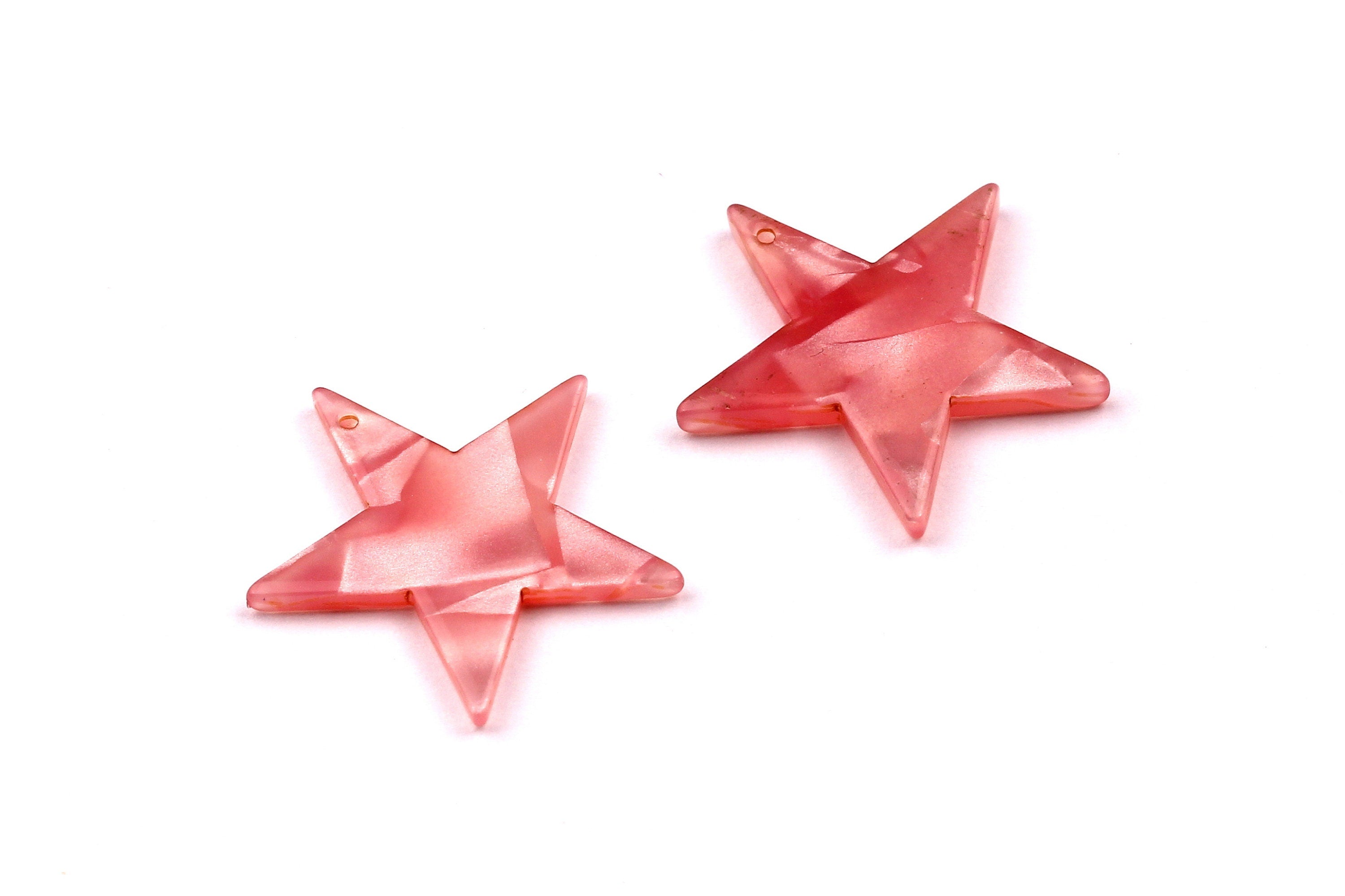 Acetate Star Charms - Star Earrings and Pendant - Earring Findings - Jewelry Supplies - 24x2.5mm - AC1029D - DOMEDBAZAAR