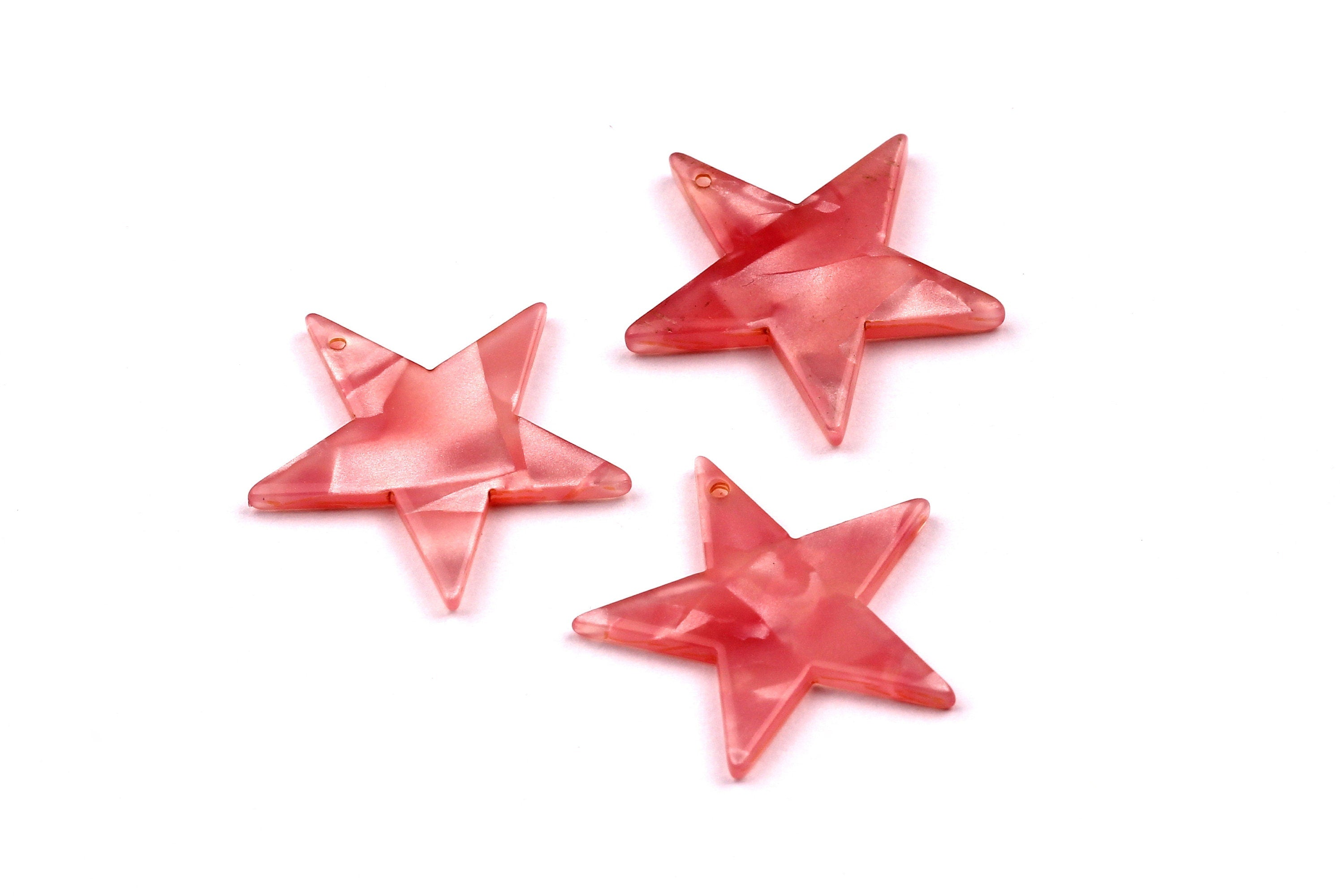 Acetate Star Charms - Star Earrings and Pendant - Earring Findings - Jewelry Supplies - 24x2.5mm - AC1029D - DOMEDBAZAAR