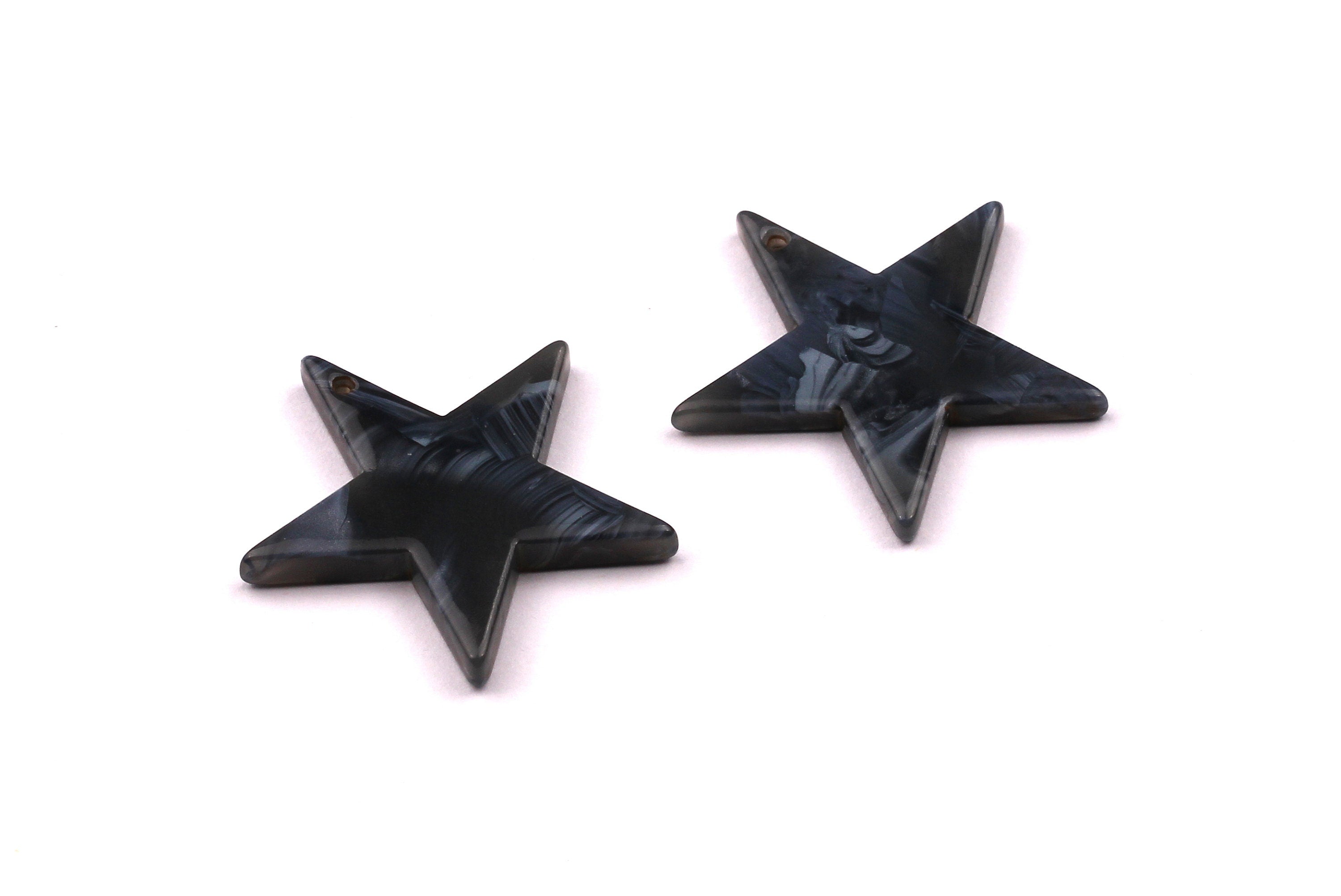 Acetate Star Charms - Star Earrings and Pendant - Earring Findings - Jewelry Supplies - 24x2.5mm - AC1029E - DOMEDBAZAAR