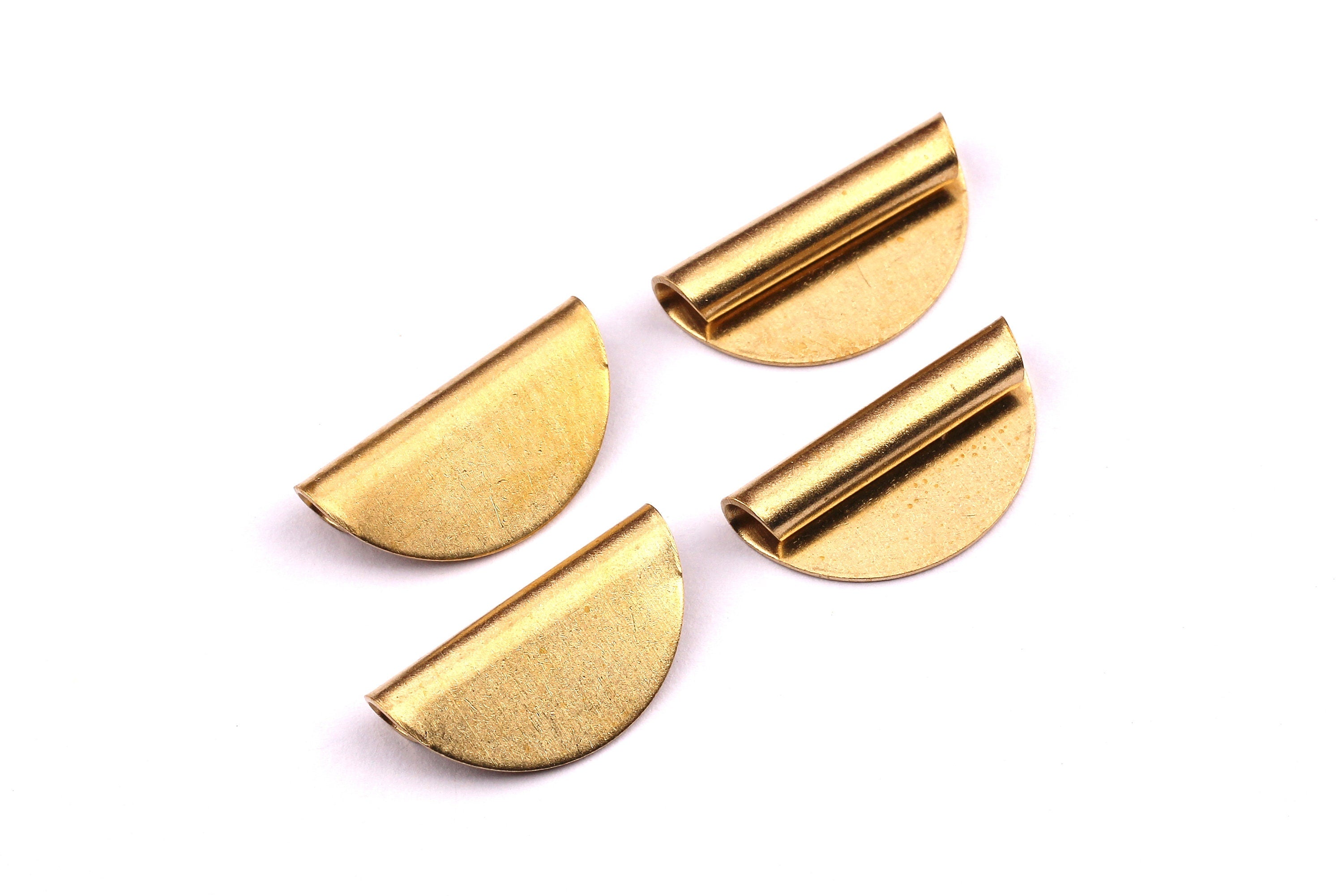 Brass Roll Blank - Semi Circle Roll Blank - Jewelry Supplies - 25x7mm - PP1195 - DOMEDBAZAAR