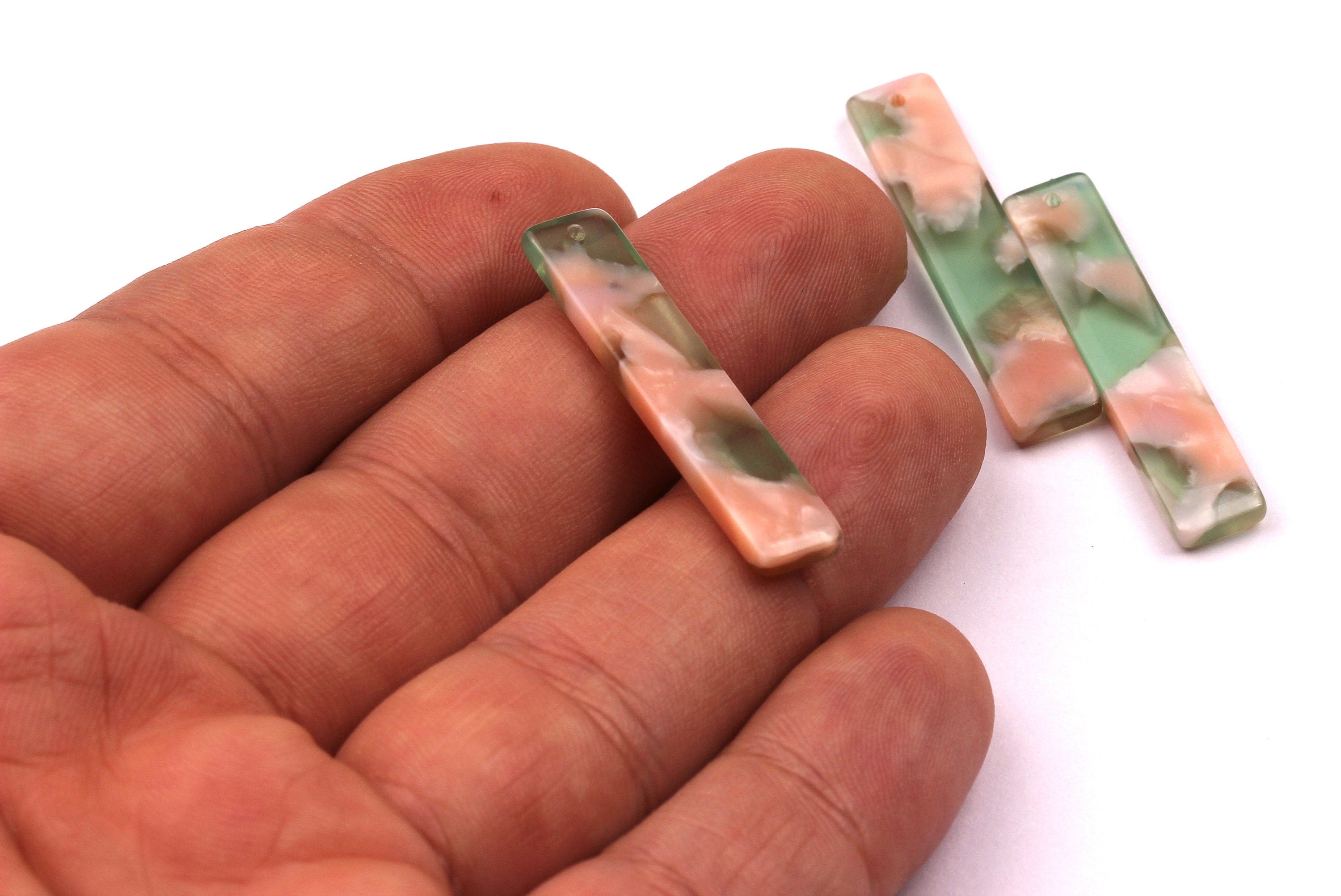 Acetate Stick & Bar Charms - Stick Earrings and Pendant - Earring Findings - Jewelry Supplies - Color Code: A38 - 34x7mm - AC1026A - DOMEDBAZAAR