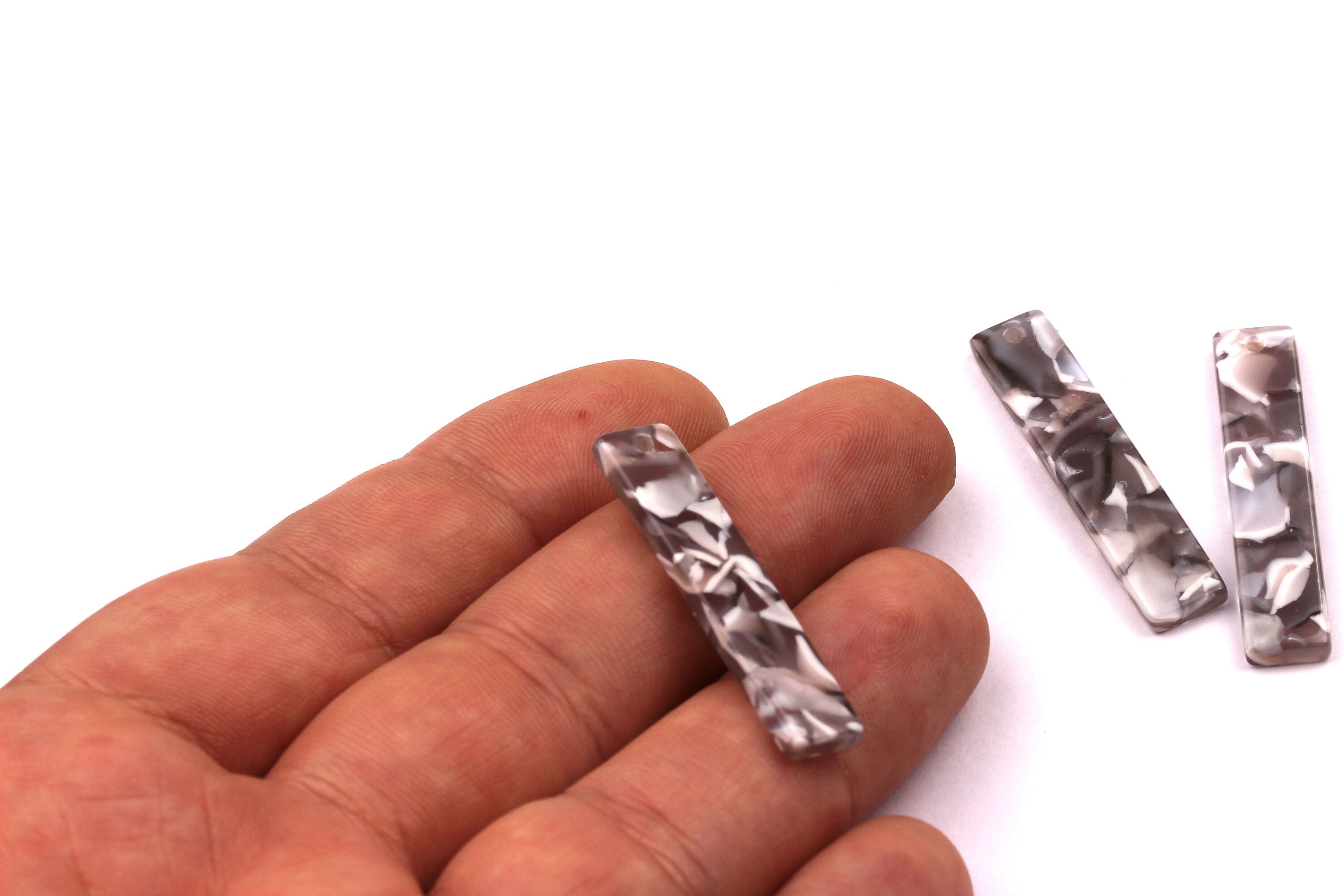 Acetate Stick & Bar Charms - Stick Earrings and Pendant - Earring Findings - Jewelry Supplies - Color Code: A20 - 34x7mm - AC1026H - DOMEDBAZAAR