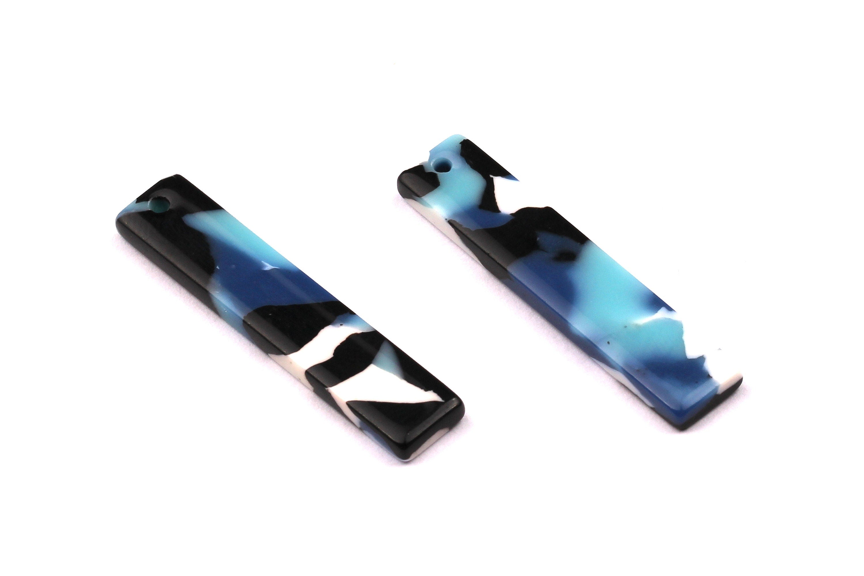 Acetate Stick & Bar Charms - Stick Earrings and Pendant - Earring Findings - Jewelry Supplies - Color Code: A16 - 34x7mm - AC1026J - DOMEDBAZAAR