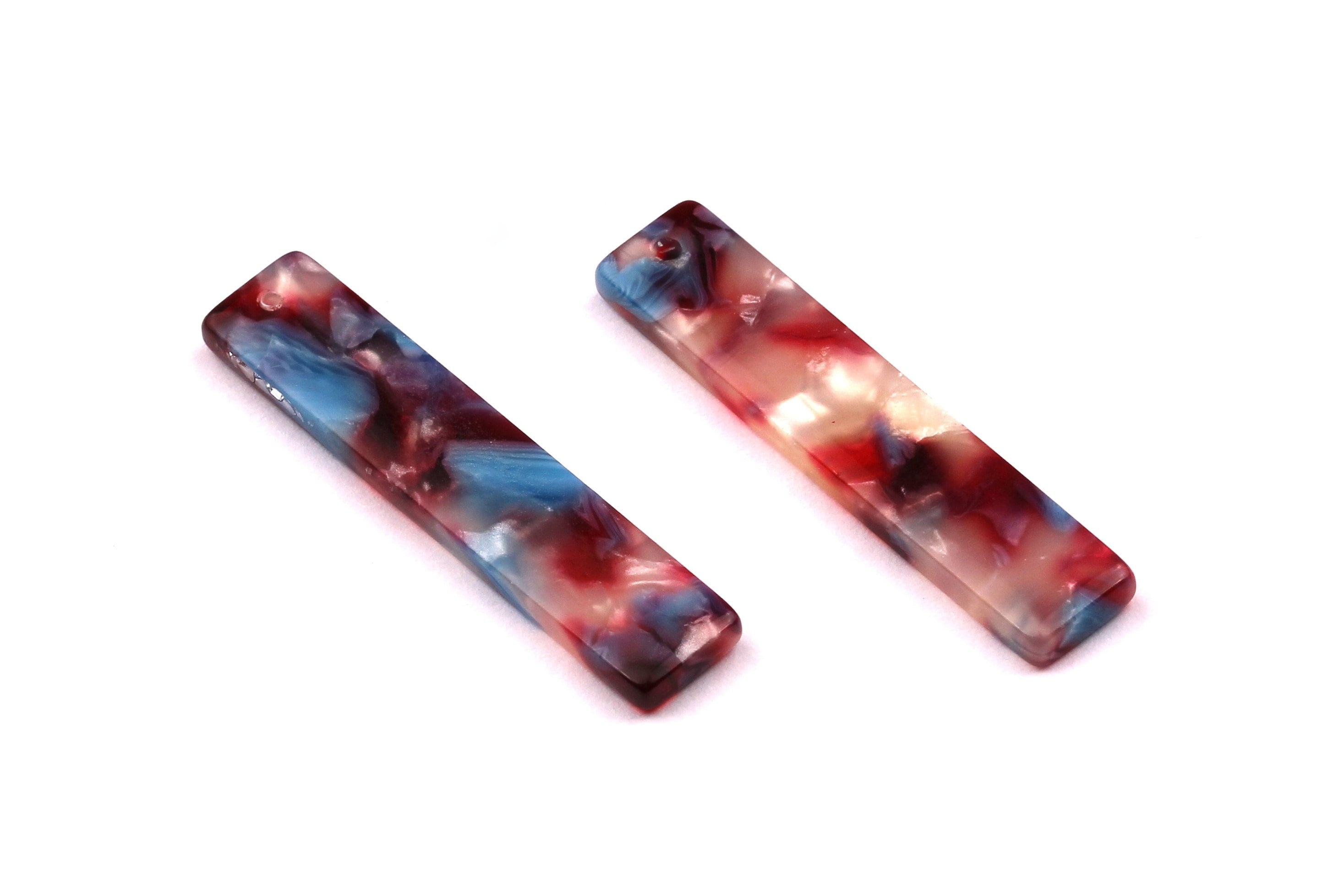 Acetate Stick & Bar Charms - Stick Earrings and Pendant - Earring Findings - Jewelry Supplies - Color Code: A52 - 34x7mm - AC1026K - DOMEDBAZAAR