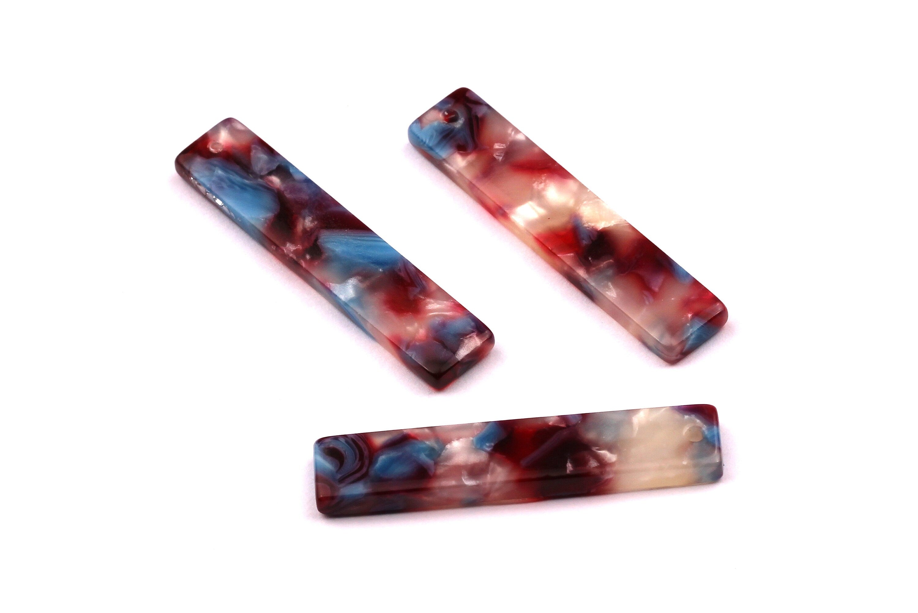 Acetate Stick & Bar Charms - Stick Earrings and Pendant - Earring Findings - Jewelry Supplies - Color Code: A52 - 34x7mm - AC1026K - DOMEDBAZAAR