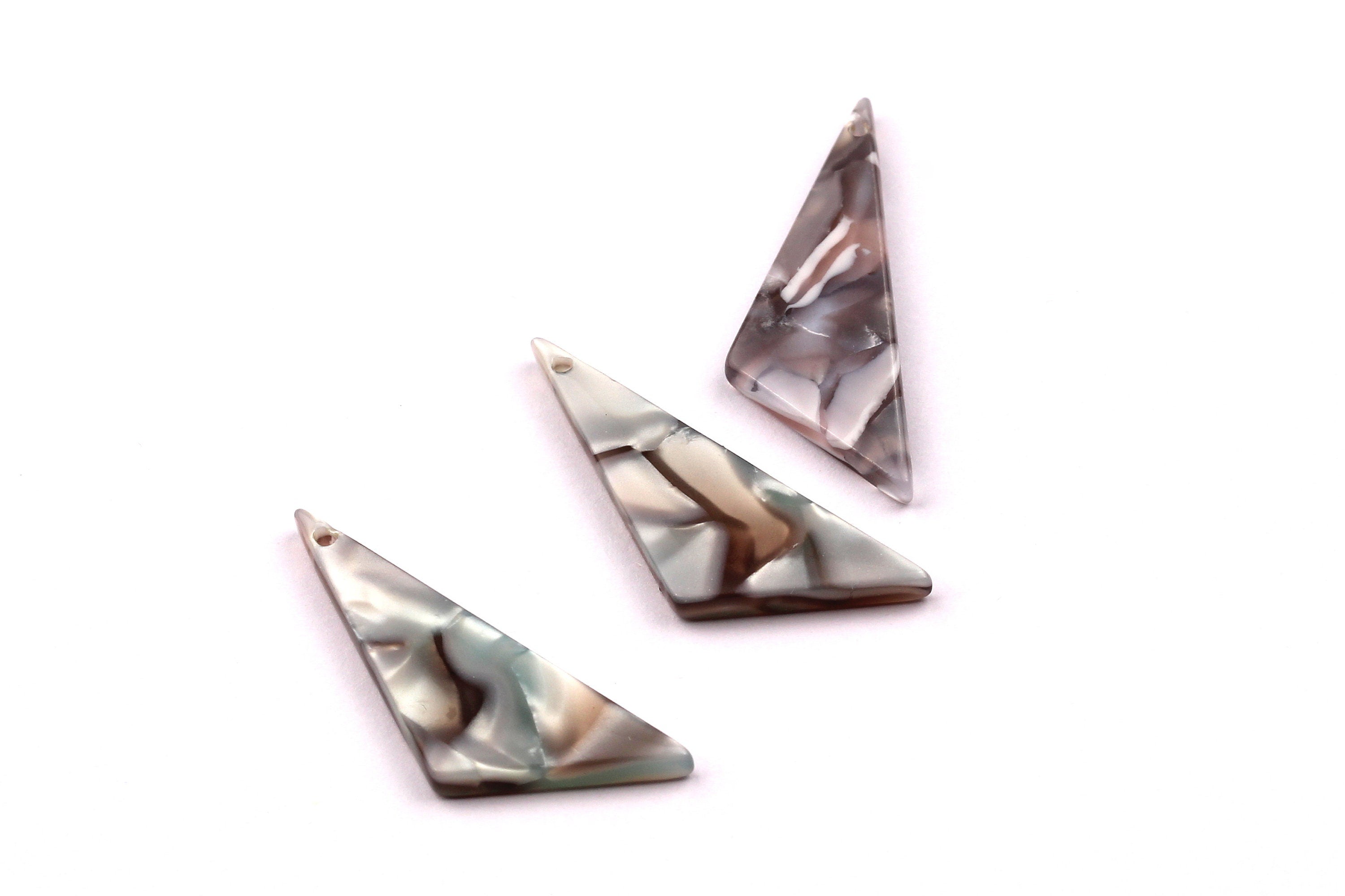 Acetate Triangle Charms - Triangle Earrings and Pendant - Earring Findings - Jewelry Supplies - Color Code: A22 - 32x11mm - AC1027B - DOMEDBAZAAR