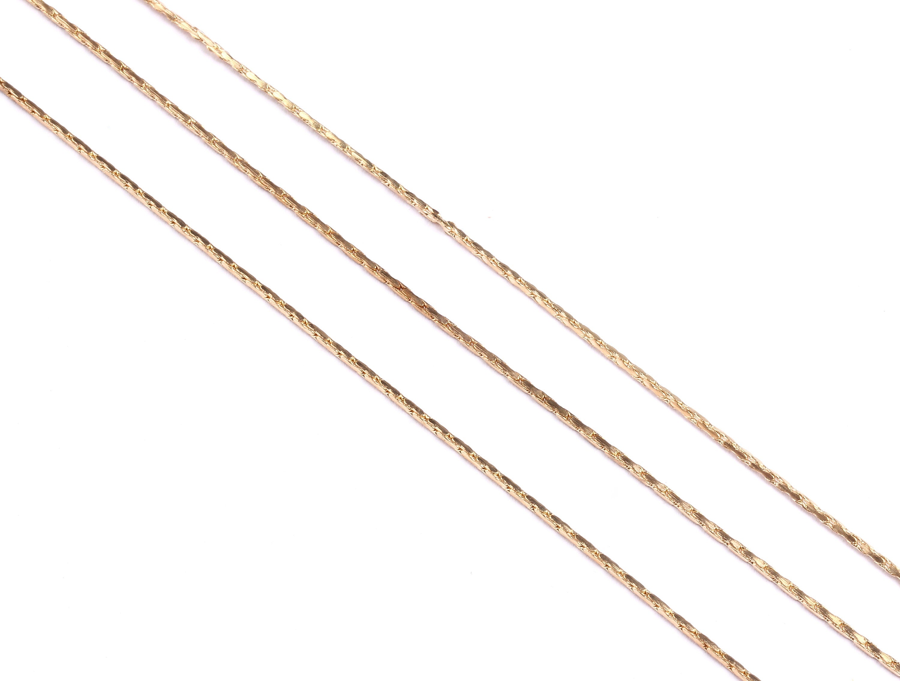 Tiny Snake Chain - Brass Chain - Gold Plated Color - 0.04" - for Necklace Bracelet Earing Jewellery Making - CC1026G - DOMEDBAZAAR