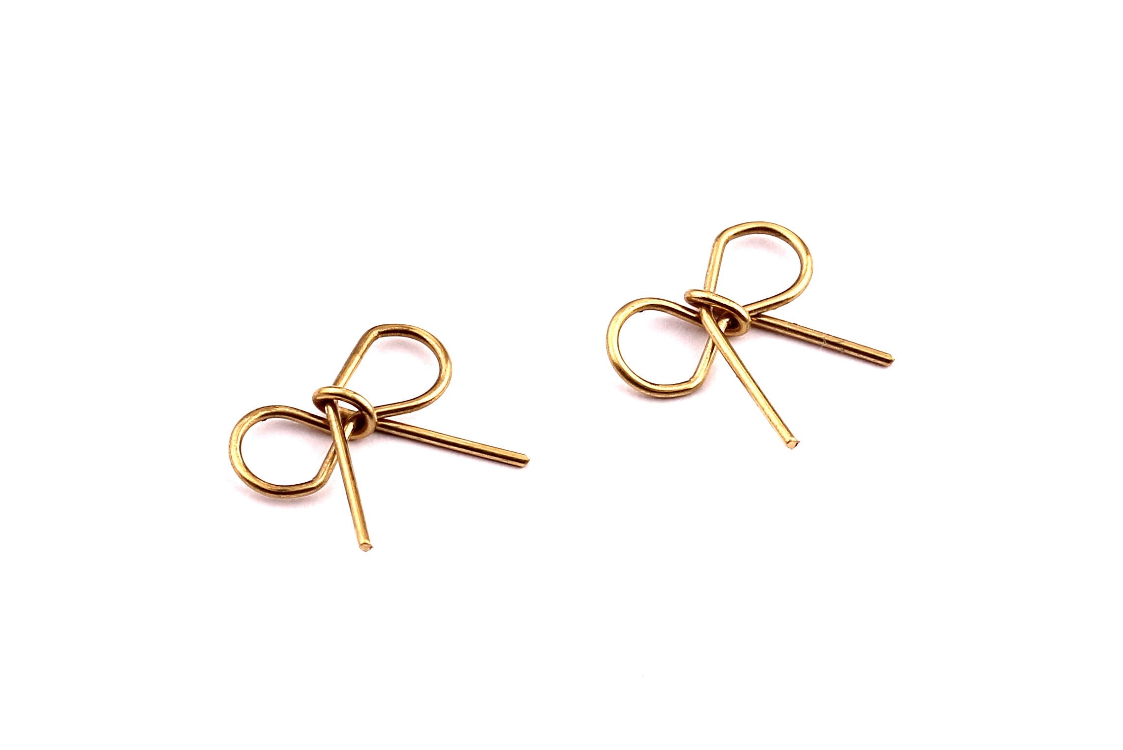 Raw Brass Wire Connector - Knot Shaped Brass Connector - Jewelry Supplies - 12x0.6mm - PP1251 - DOMEDBAZAAR