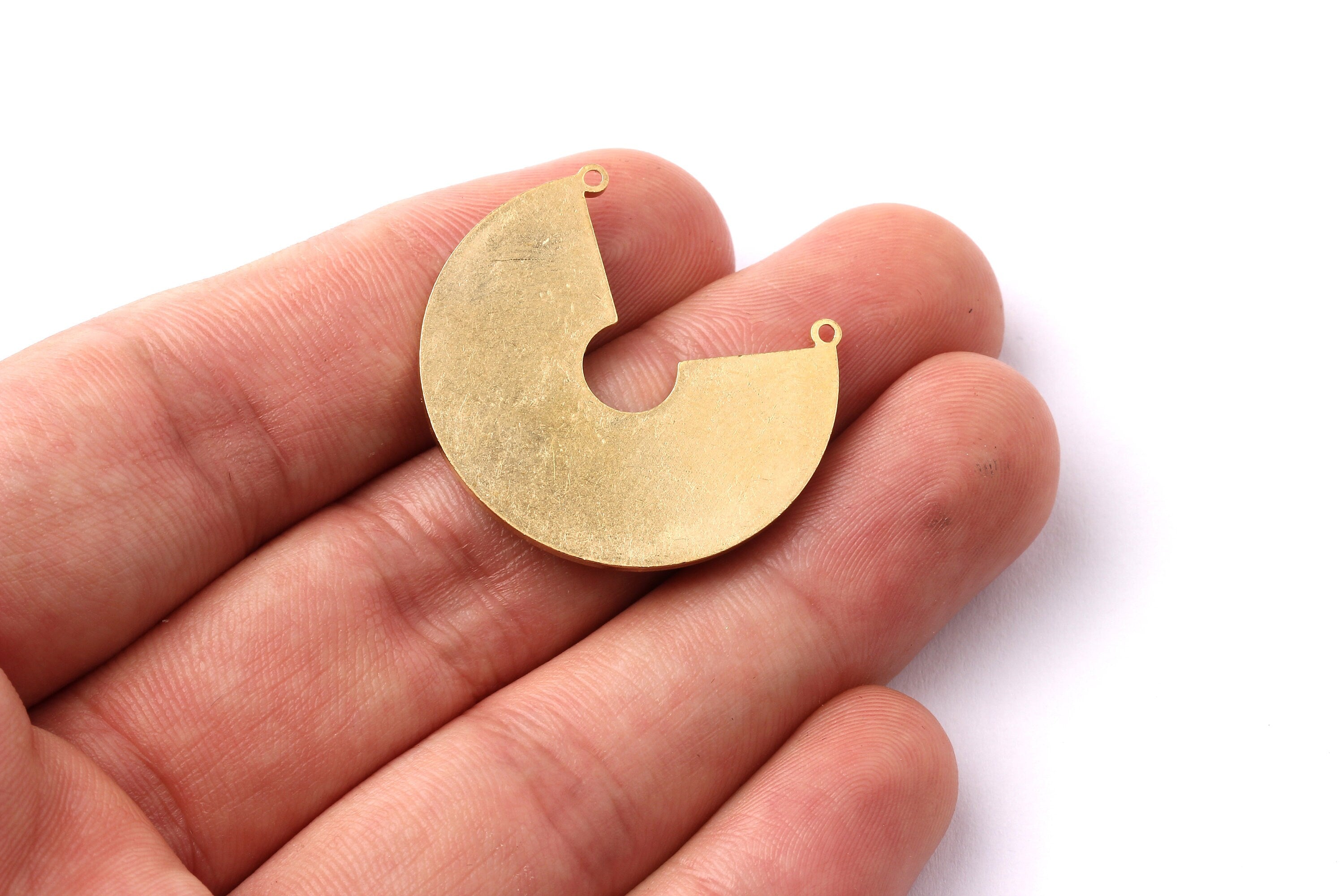 Raw Brass Connector - Geometric Brass Connector - Jewelry Supplies - 27x31x1.3mm - PP1254 - DOMEDBAZAAR