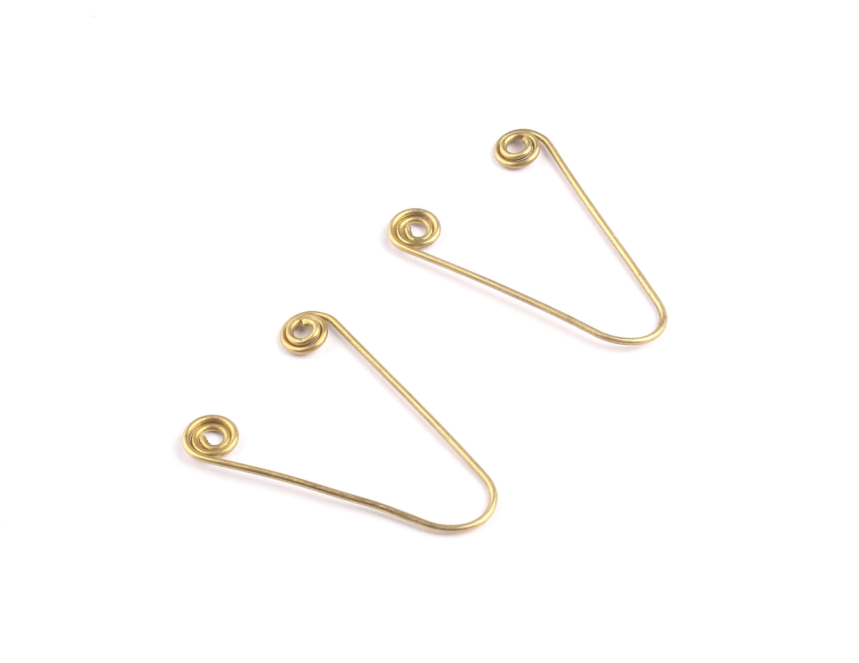 Brass Wire Connector- Raw Brass Twisted Connector - Jewelry Supplies - 27x19x0.65mm - PP1304 - DOMEDBAZAAR