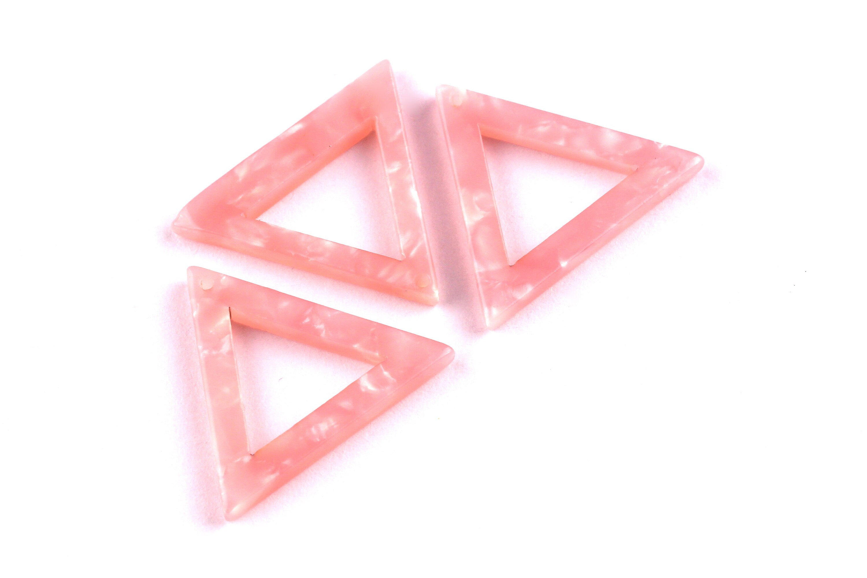 Acetate Triangle Charms - Triangle Earrings and Pendant - Earring Findings - Jewelry Supplies - Color Code: A28 - 22x24x2.5mm - AC1034F - DOMEDBAZAAR