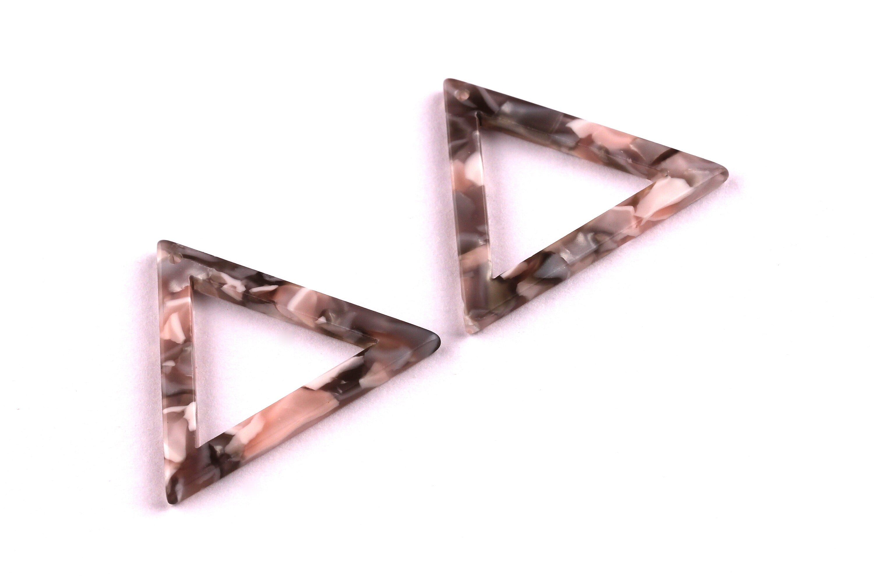 Acetate Triangle Charms - Triangle Earrings and Pendant - Earring Findings - Jewelry Supplies - Color Code: A20 - 30x34x2.6mm - AC1035C - DOMEDBAZAAR