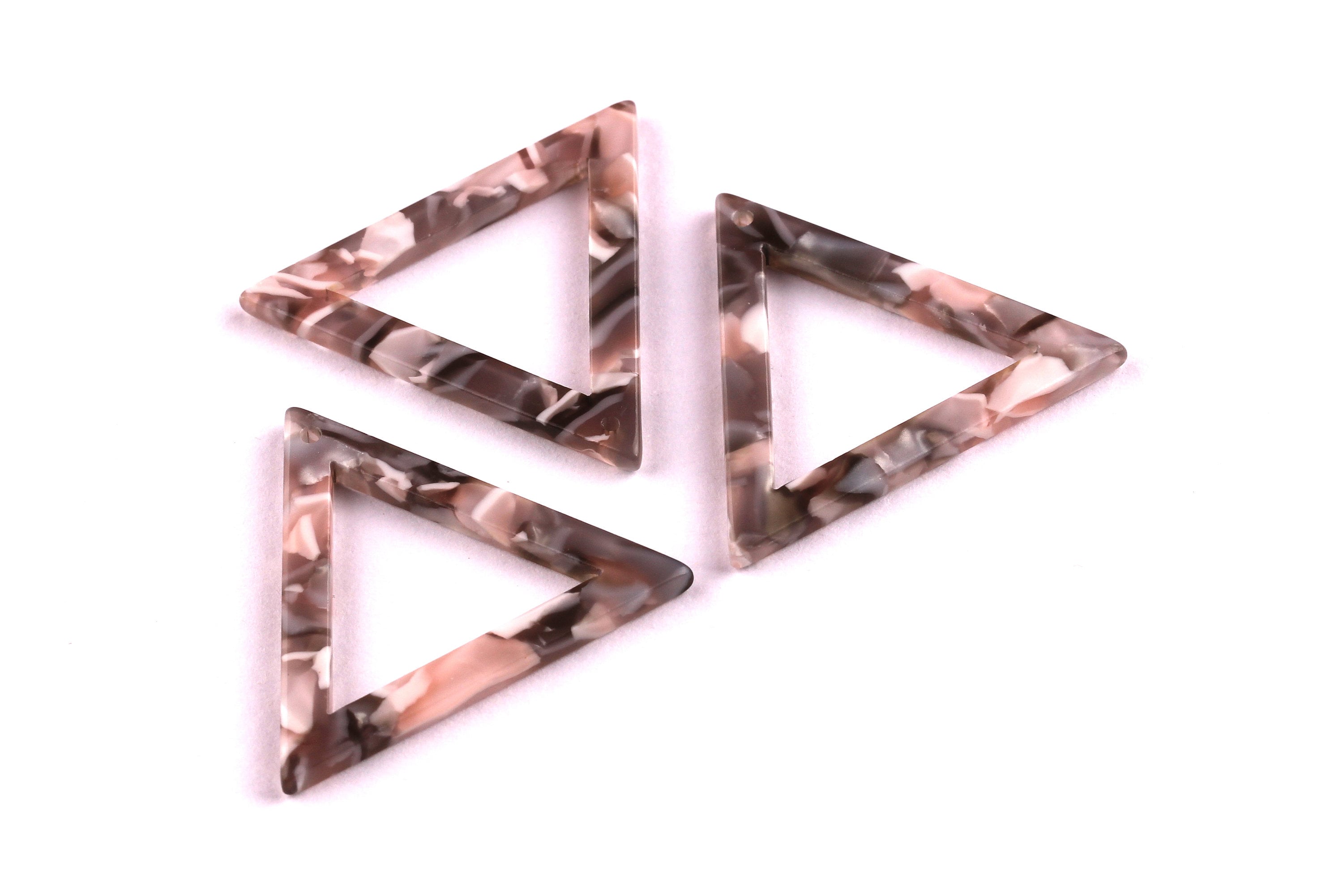 Acetate Triangle Charms - Triangle Earrings and Pendant - Earring Findings - Jewelry Supplies - Color Code: A20 - 30x34x2.6mm - AC1035C - DOMEDBAZAAR