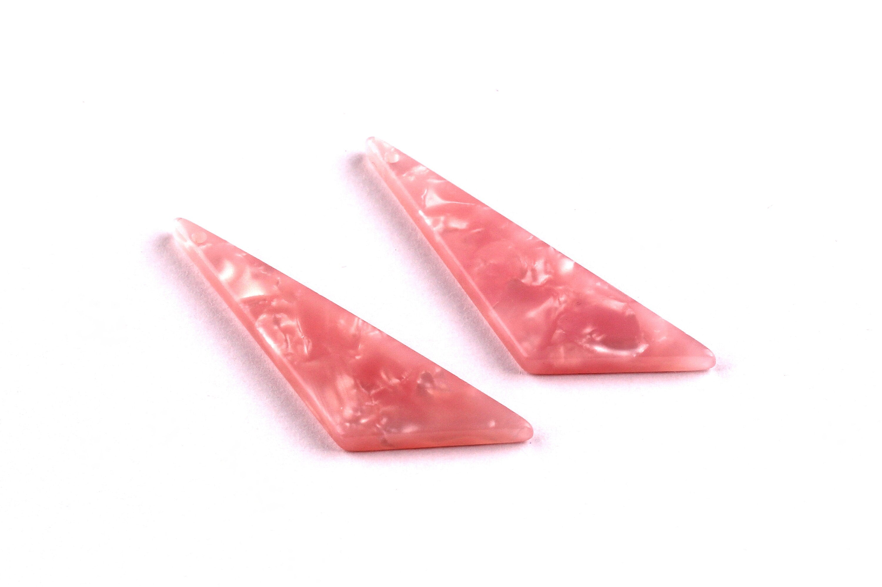Acetate Triangle Charms - Triangle Earrings and Pendant - Earring Findings - Jewelry Supplies - Color Code: A28 - 40x11.5x2.5mm - AC1038B - DOMEDBAZAAR