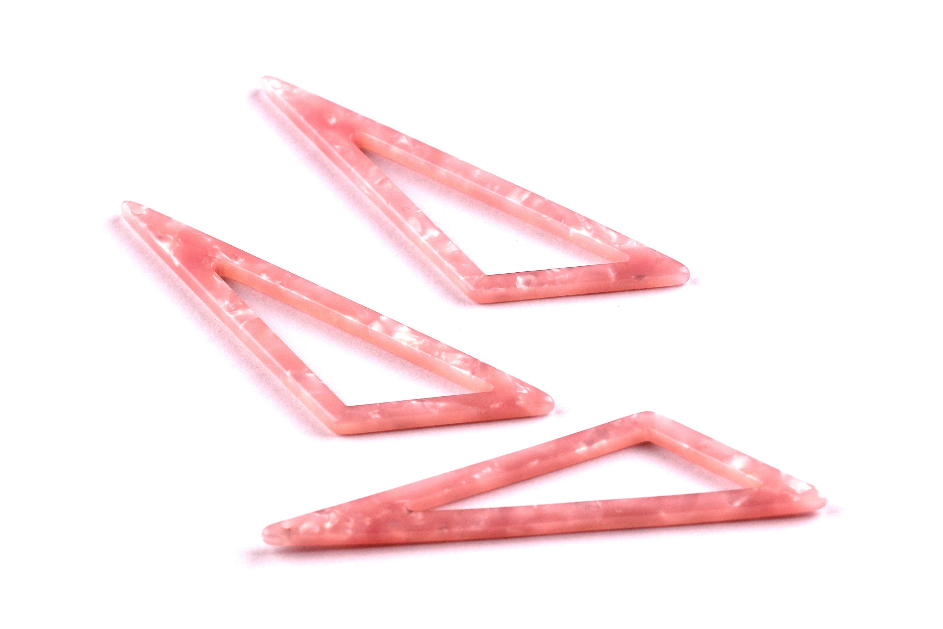 Acetate Triangle Charms - Triangle Earrings and Pendant - Earring Findings - Jewelry Supplies - Color Code: A28 - 64x18x2.5mm - AC1040F - DOMEDBAZAAR