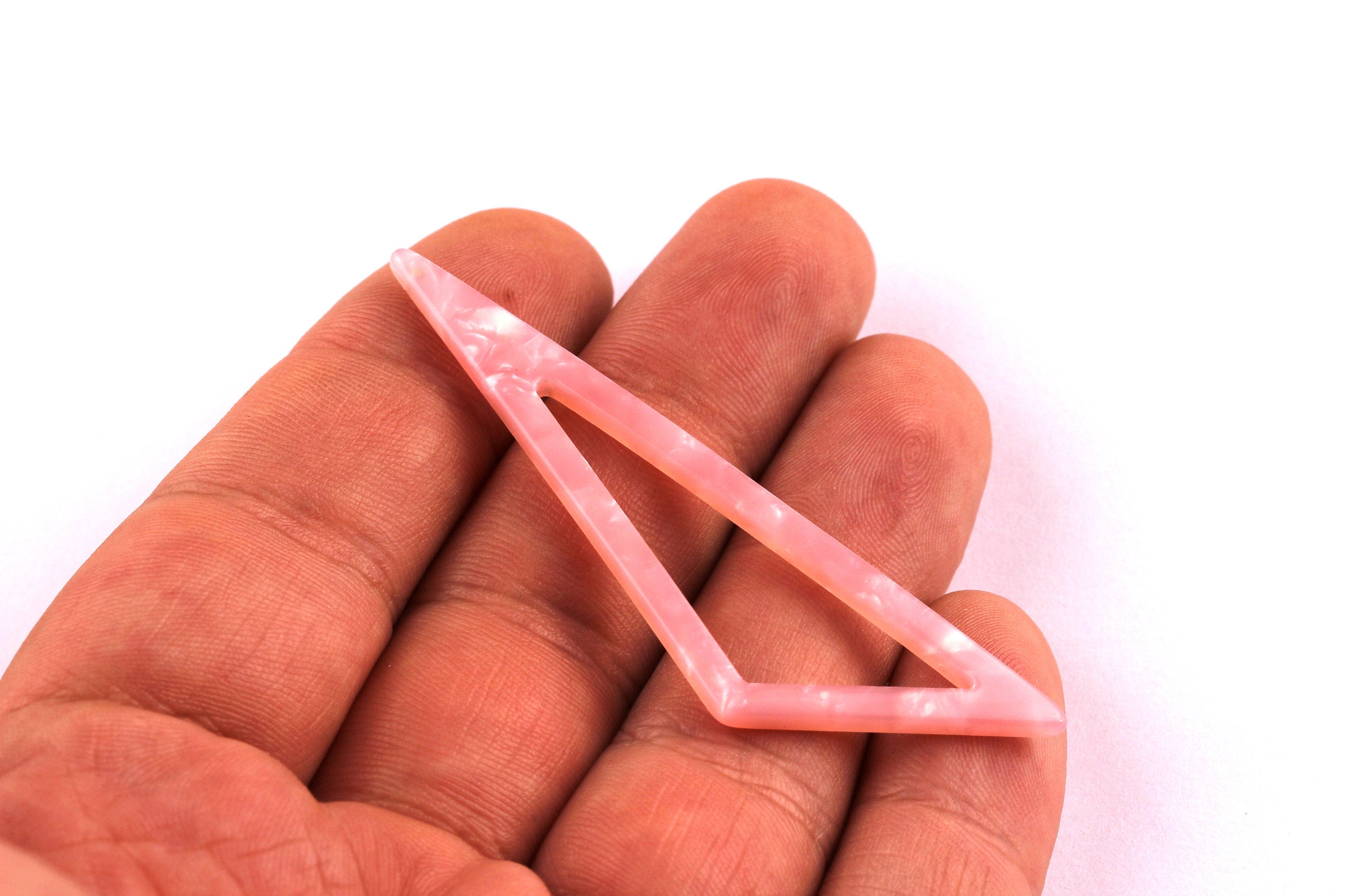 Acetate Triangle Charms - Triangle Earrings and Pendant - Earring Findings - Jewelry Supplies - Color Code: A28 - 64x18x2.5mm - AC1040F - DOMEDBAZAAR