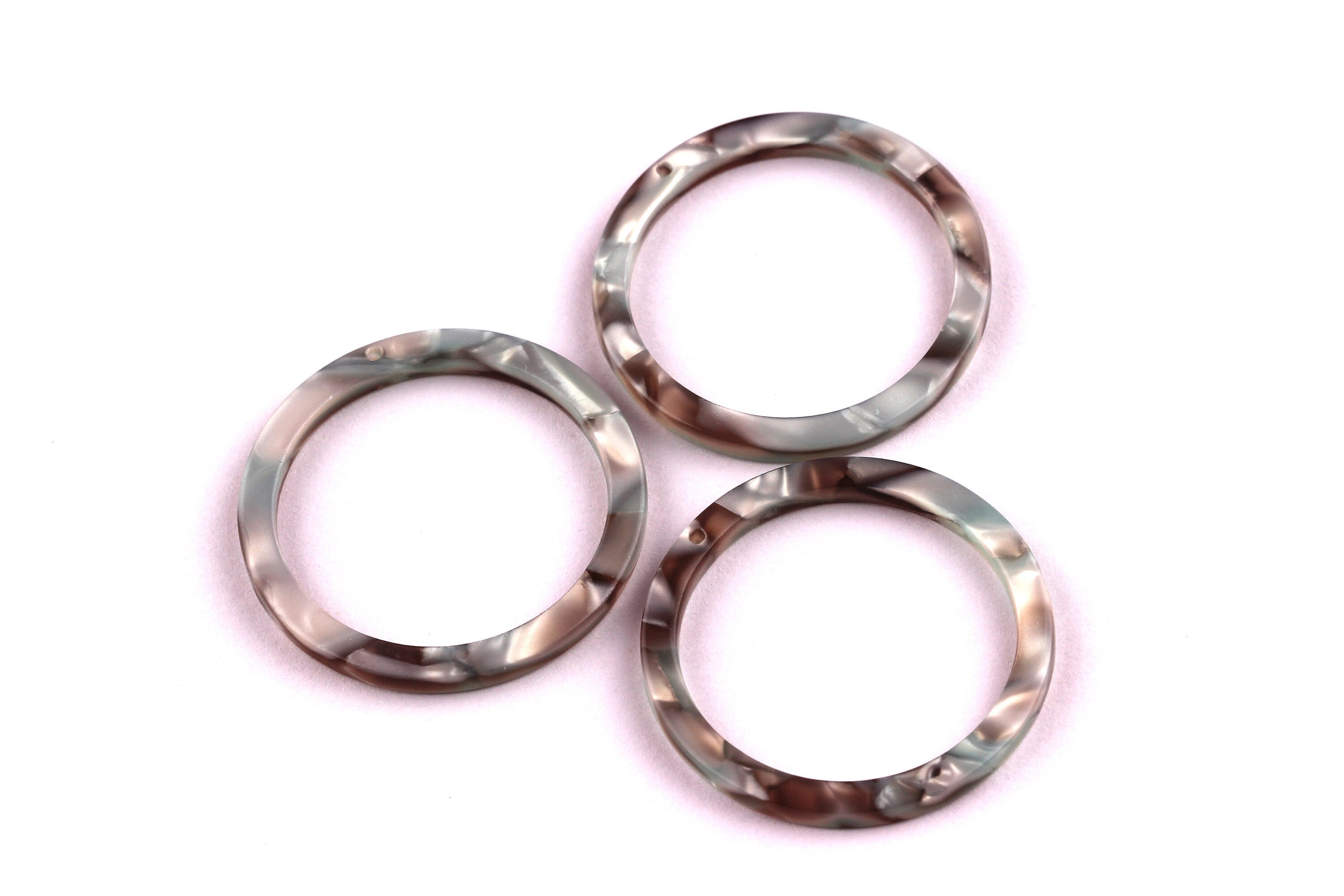 Acetate Circle Charms - Circle Earring and Pendant - Earring Findings - Jewelry Supplies - Color Code: A20 - 32x2.5mm - AC1043B - DOMEDBAZAAR