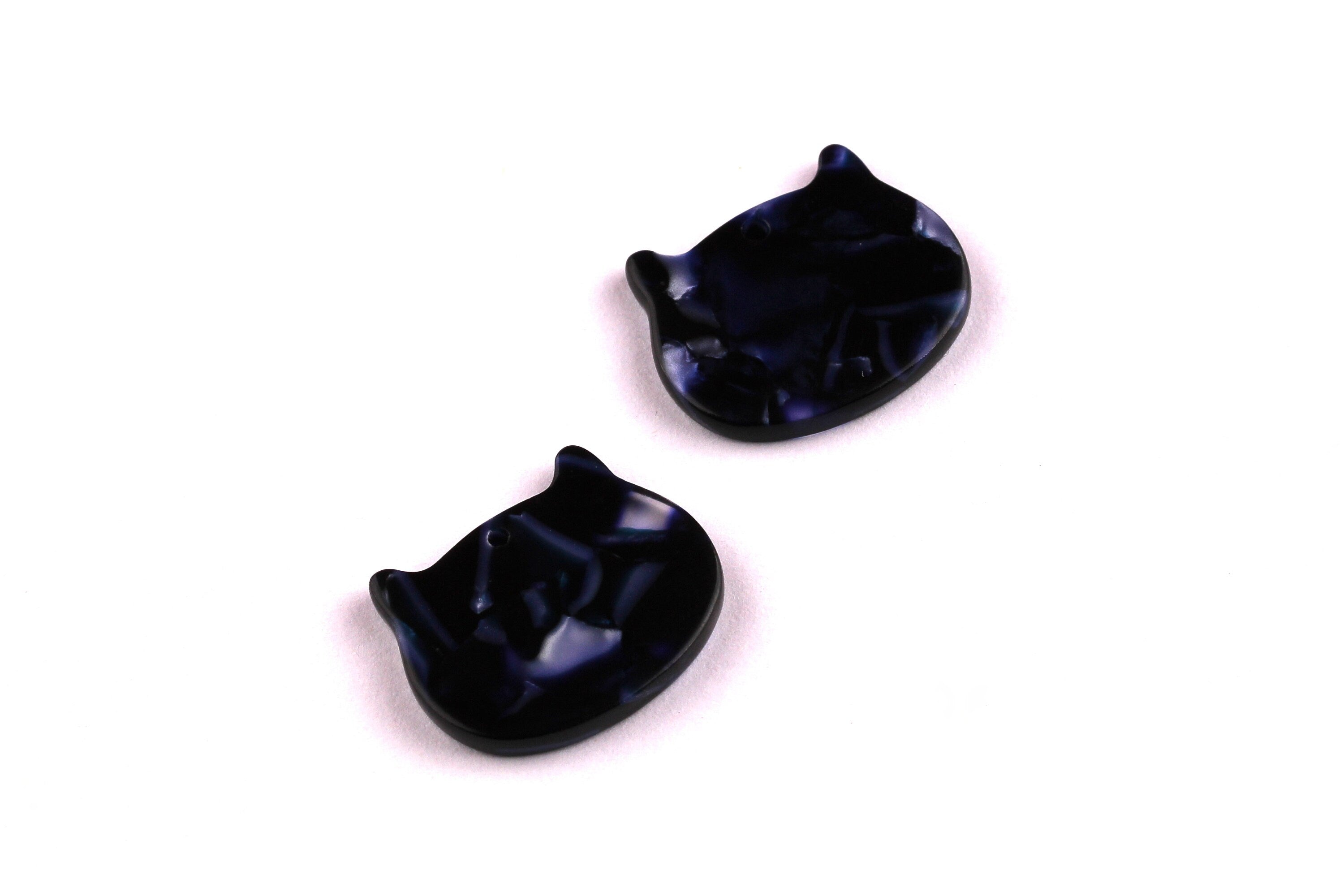 Acetate Cat Charms - Cat Earrings and Pendant - Earring Findings - Jewelry Supplies - Color Code: A355 17x19.5x2.5mm - AC1045A - DOMEDBAZAAR