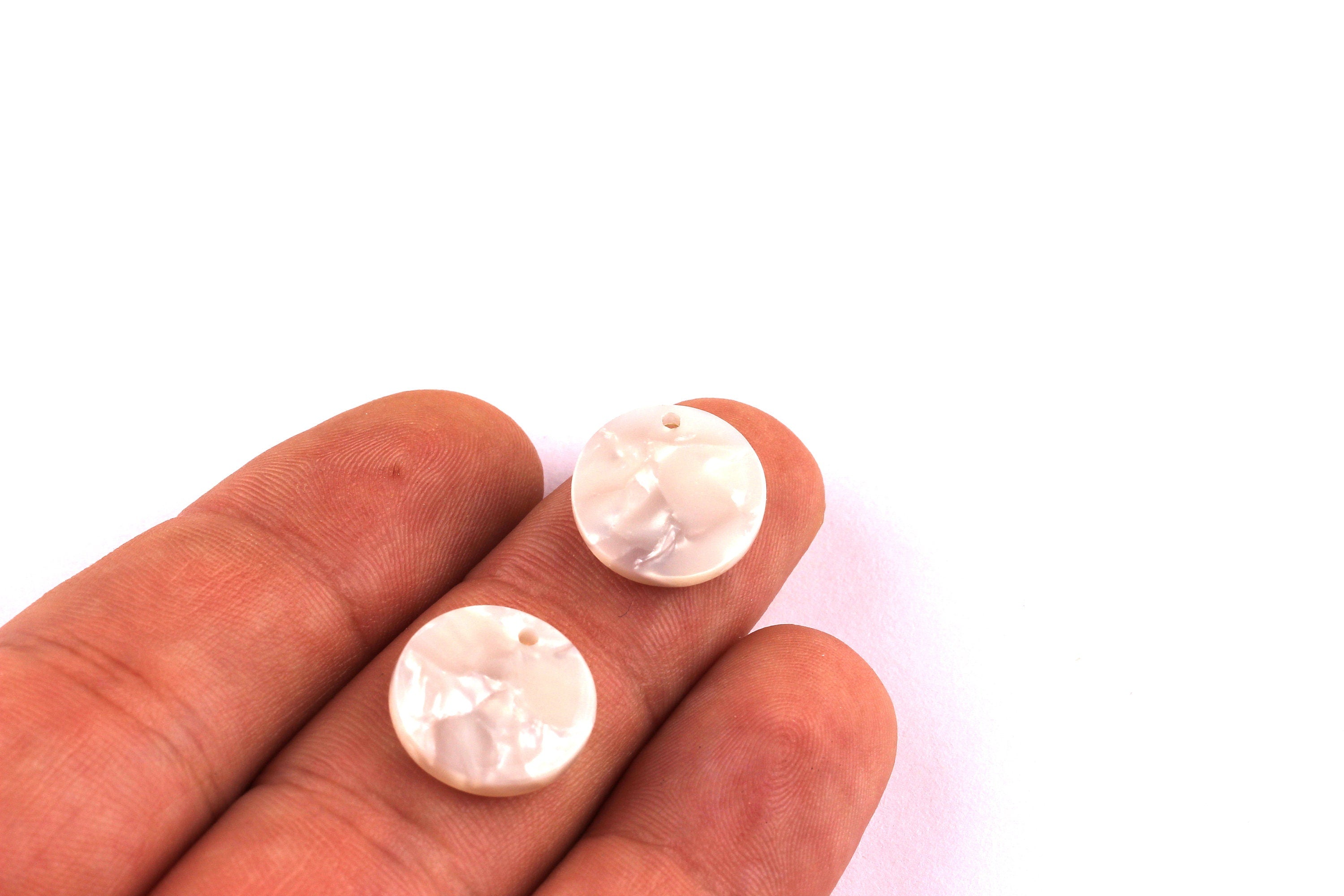 Acetate Coin & Round Charms - Coin and Round Earrings and Pendant - Earring Findings - Color Code: A12 - 14.5x2.5mm - AC1064D - DOMEDBAZAAR