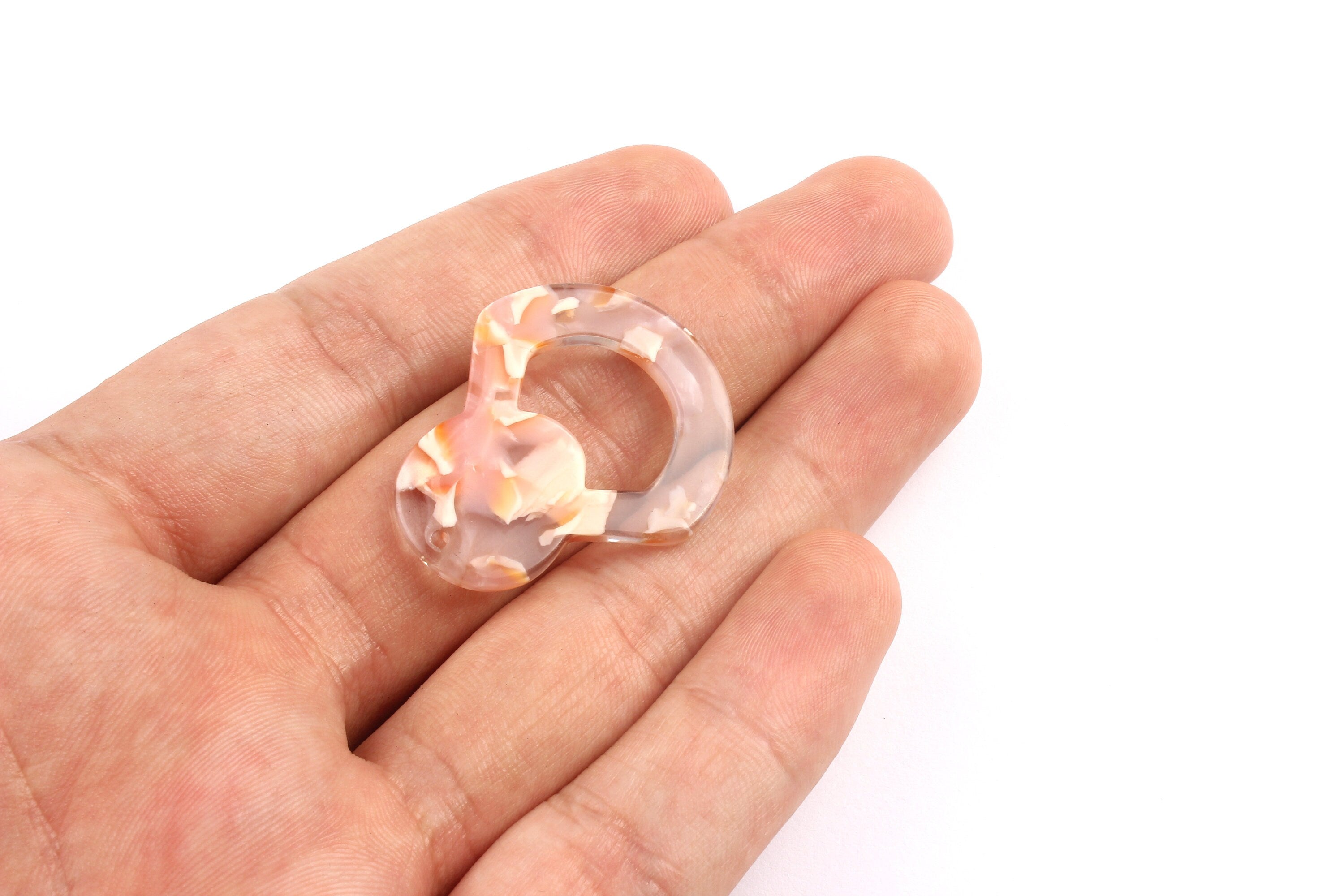 Acetate Bottle Opener Charms - Bottle Opener Earrings and Pendant - Earring Findings - Jewelry Supplies - 34.4x29.4mm - AC1072E - DOMEDBAZAAR