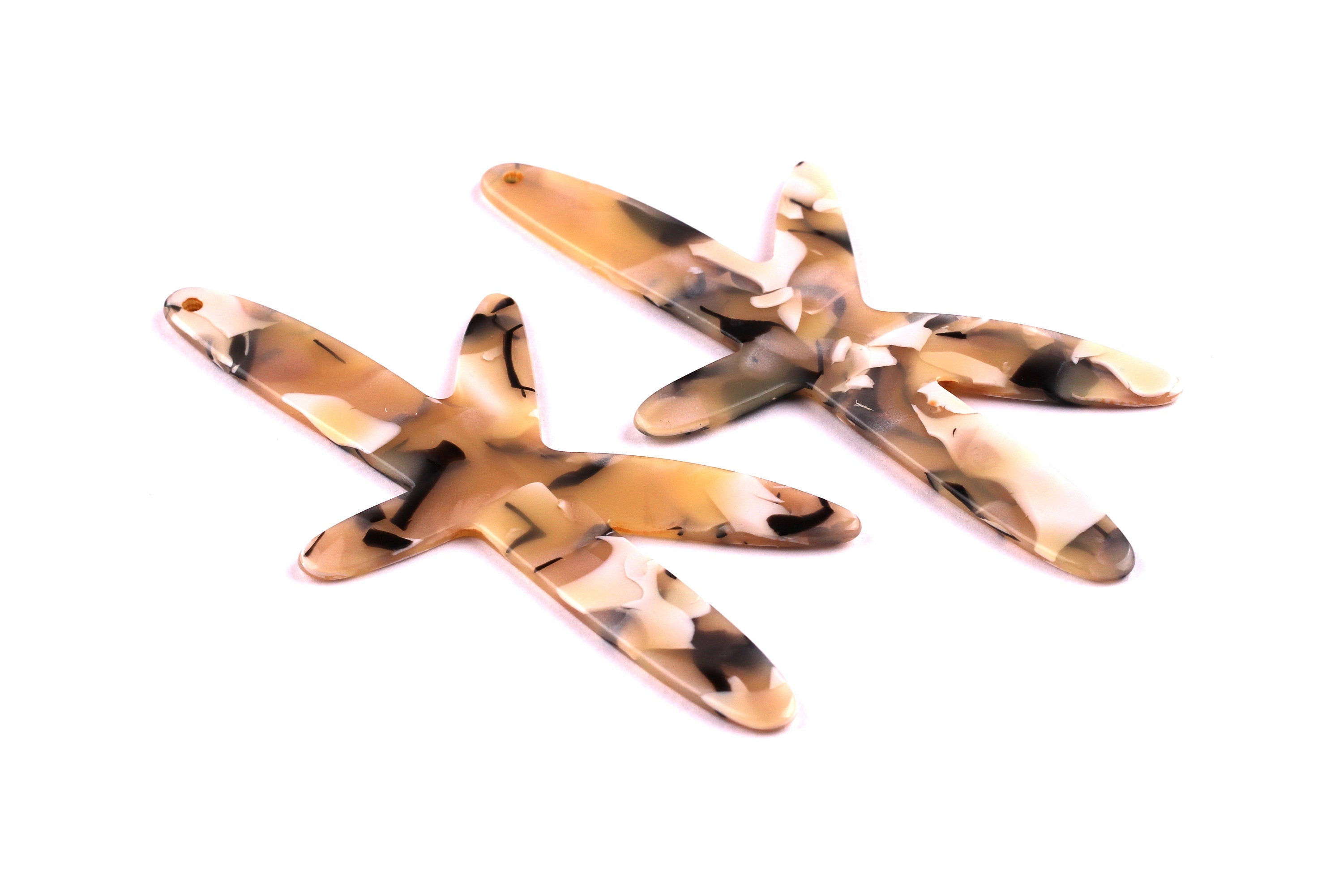 Acetate Sea Stars Charms - Sea Stars Earrings and Pendant - Earring Findings - 98.9mm x 49.2mm - AC1060C - DOMEDBAZAAR