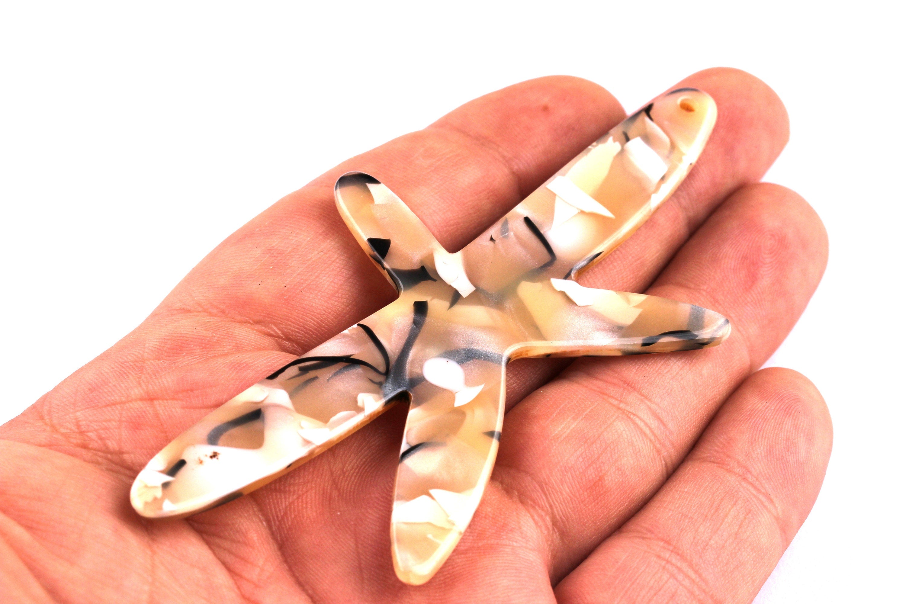 Acetate Sea Stars Charms - Sea Stars Earrings and Pendant - Earring Findings - 98.9mm x 49.2mm - AC1060C - DOMEDBAZAAR