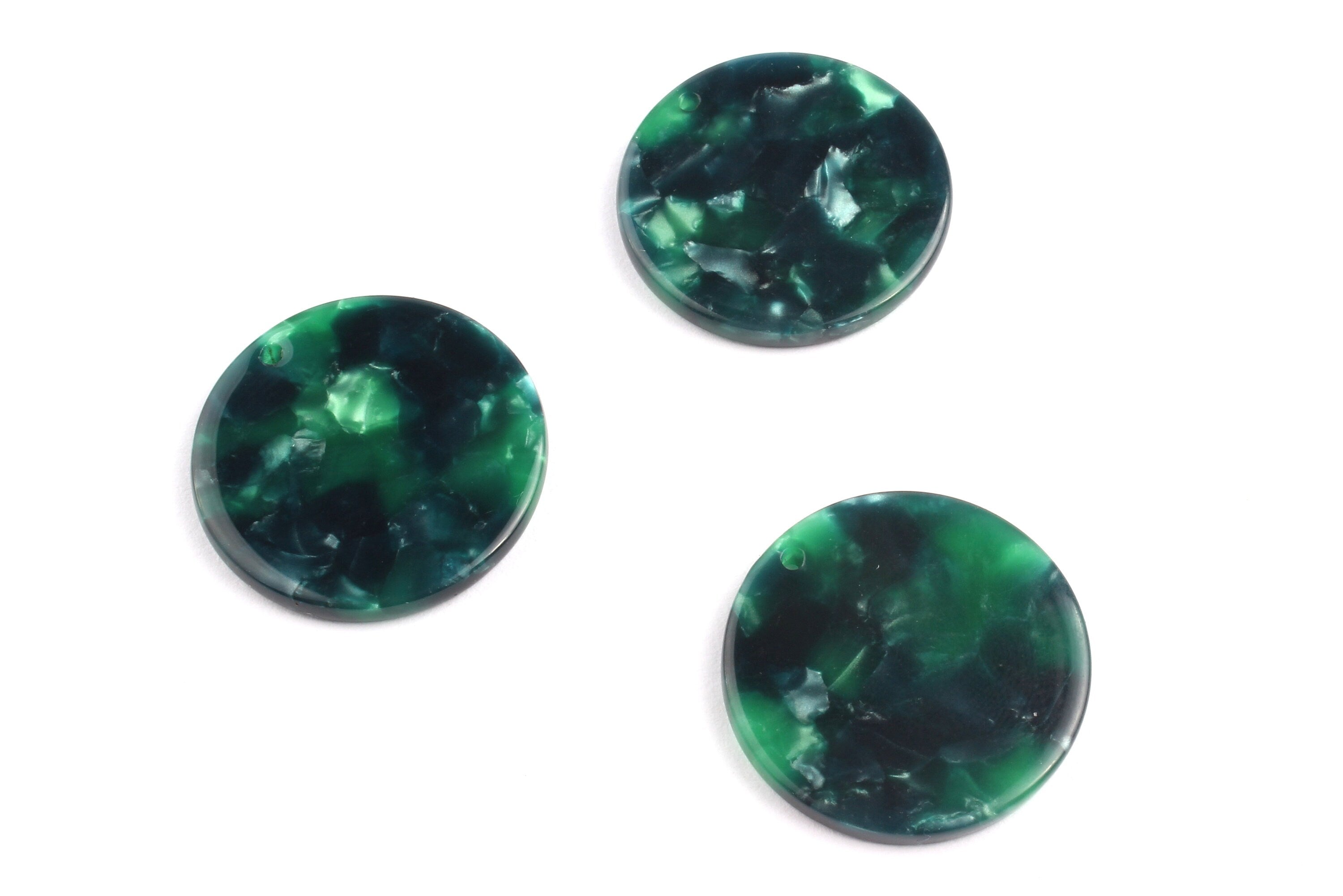 Acetate Round Charms - Coin Earrings and Pendant - Earring Findings - Jewelry Supplies - Color Code: A13 - 23.8x23.8mm - AC1076H - DOMEDBAZAAR