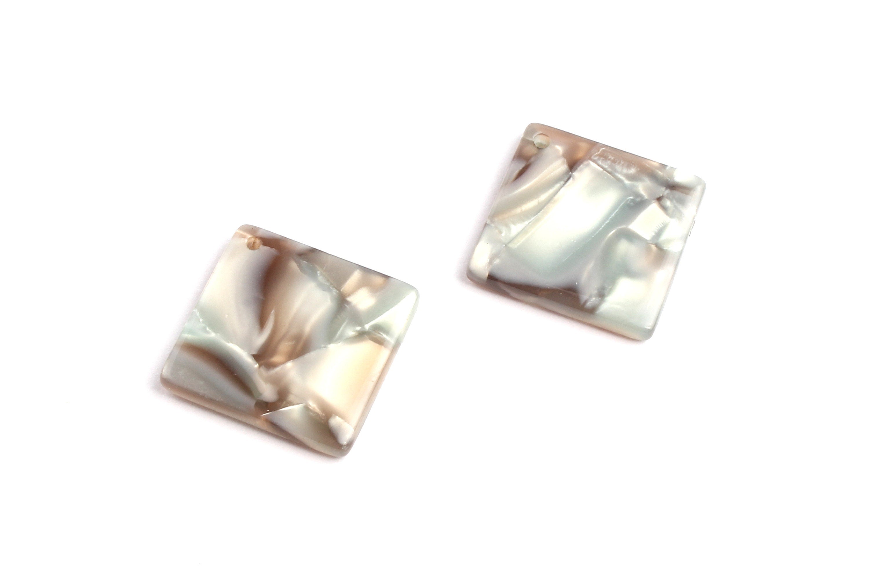 Acetate Square Charms - Square Earings and Pendant - Earring Findings - Jewelry Supplies - Color Code: A22 - 18x18mm - AC1078F - DOMEDBAZAAR
