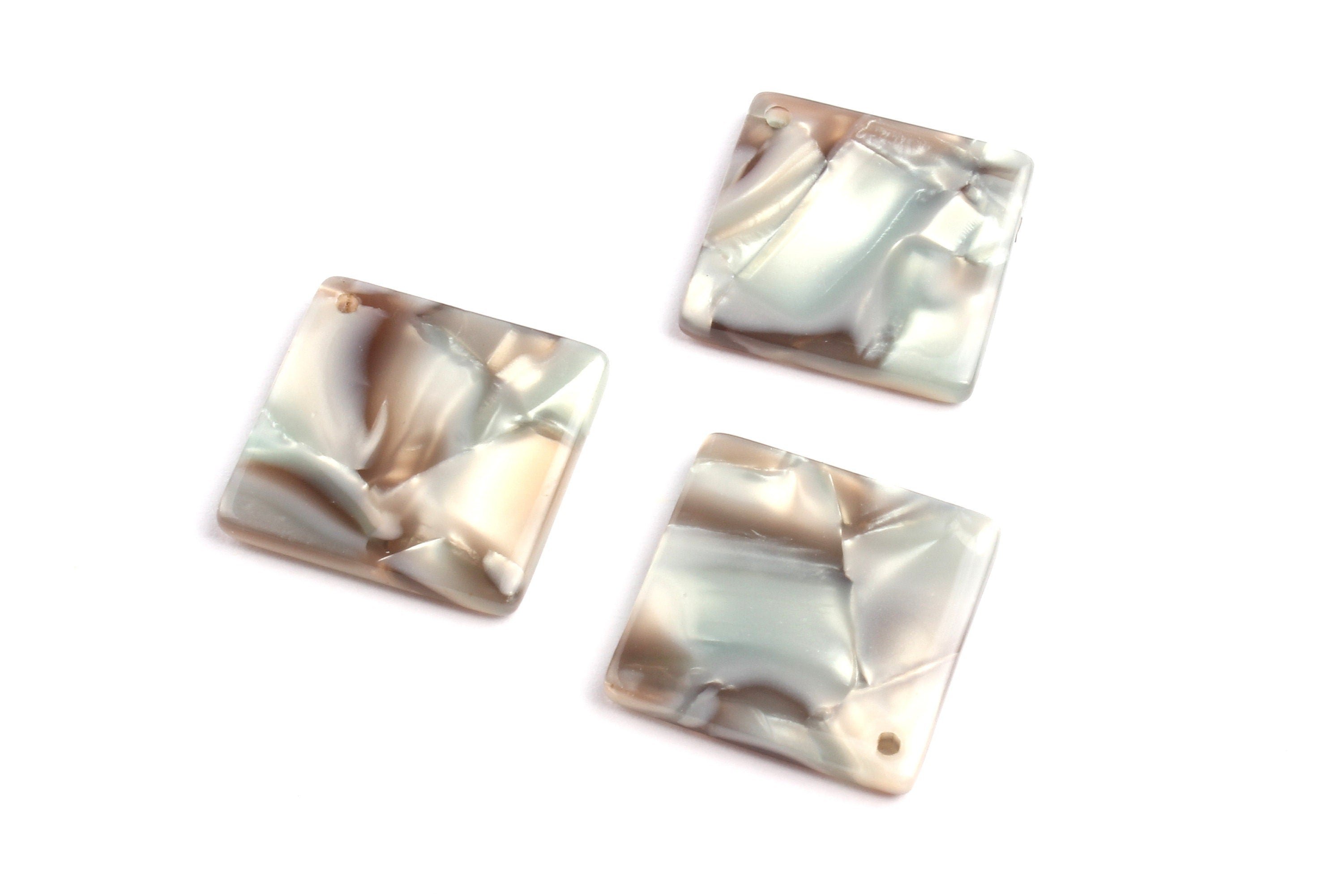 Acetate Square Charms - Square Earings and Pendant - Earring Findings - Jewelry Supplies - Color Code: A22 - 18x18mm - AC1078F - DOMEDBAZAAR