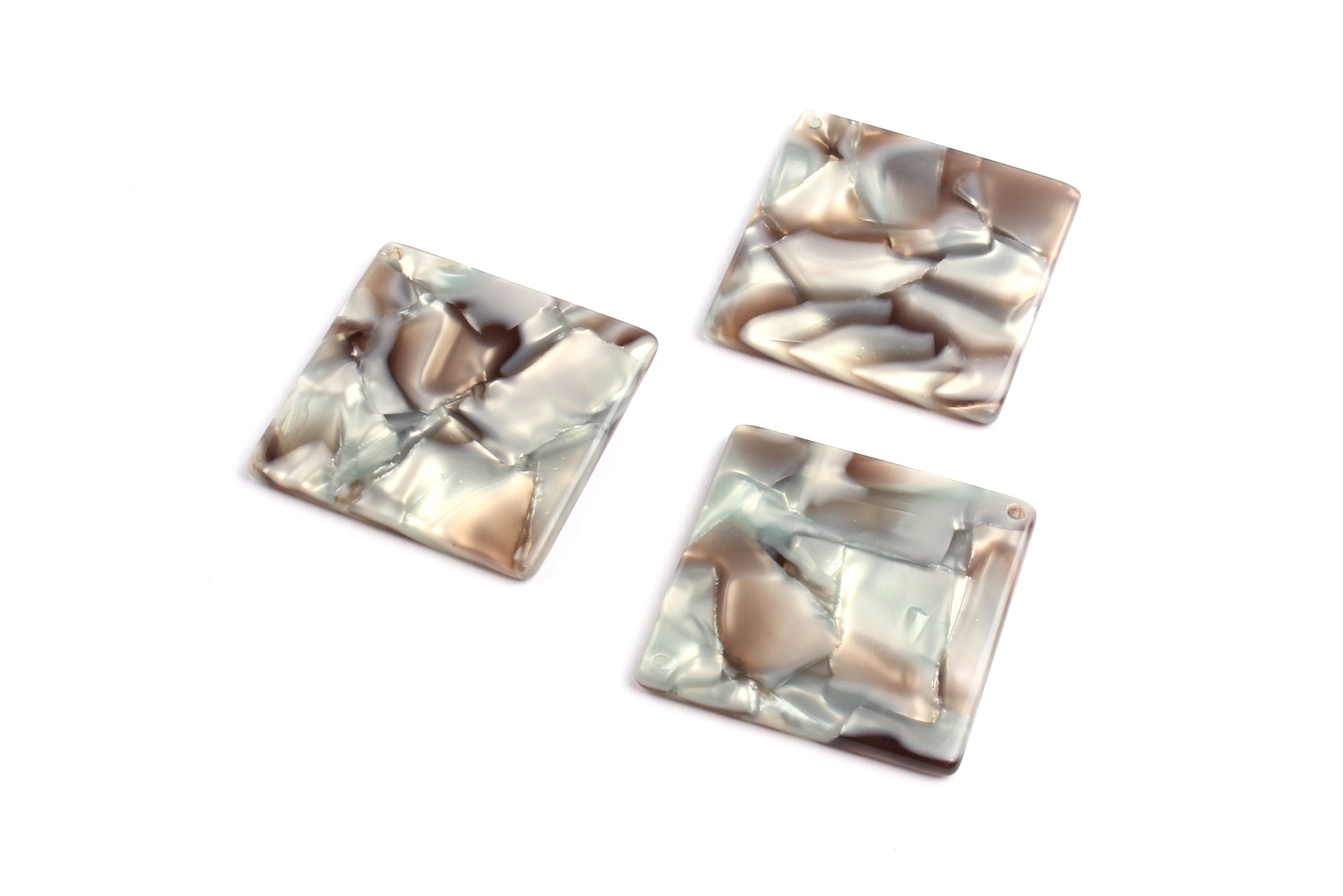 Acetate Square Charms - Square Earings and Pendant - Earring Findings - Jewelry Supplies - Color Code: A22 - 29.7x29.7mm - AC1079G - DOMEDBAZAAR