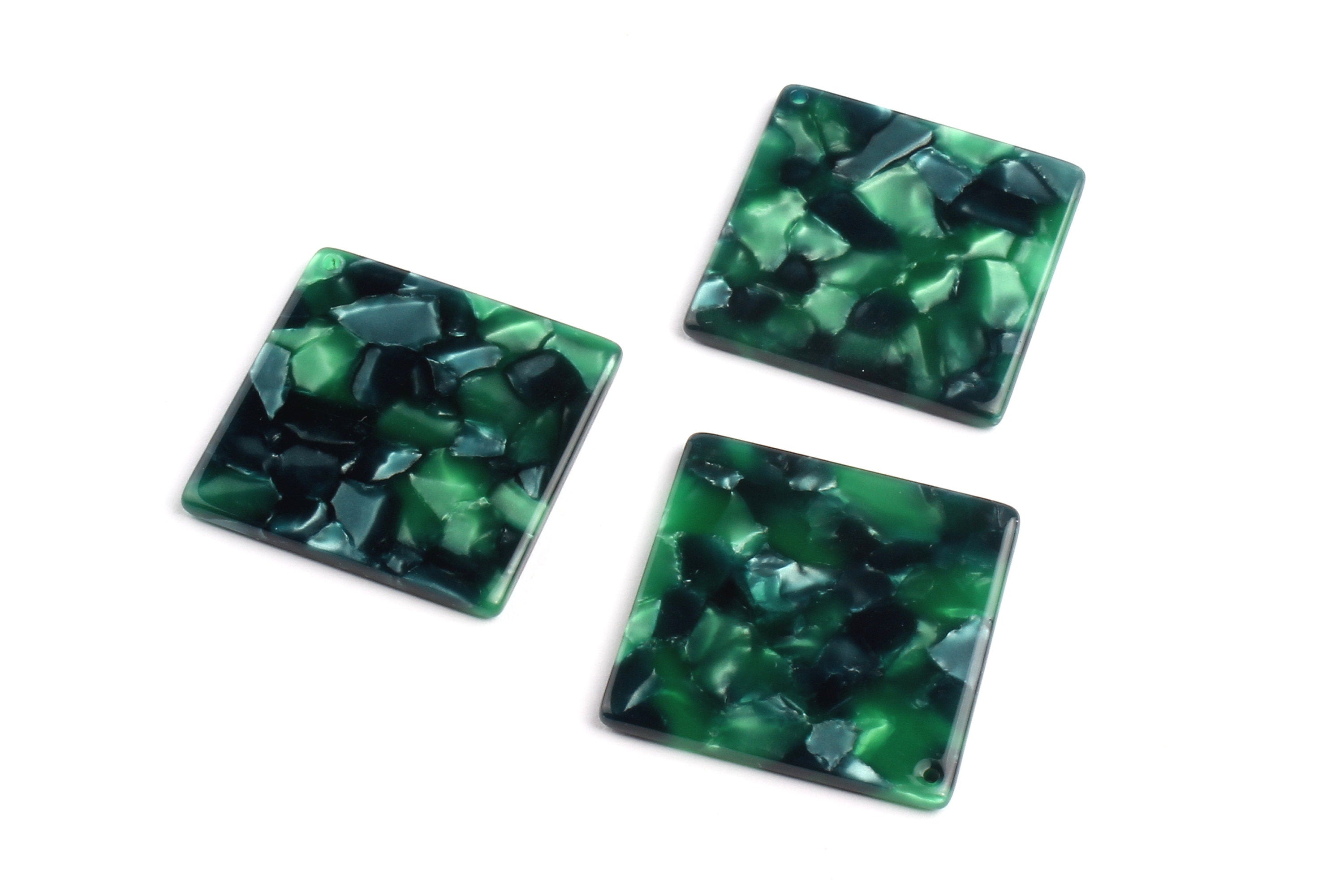 Acetate Square Charms - Square Earings and Pendant - Earring Findings - Jewelry Supplies - Color Code: A13 - 29.7x29.7mm - AC1079H - DOMEDBAZAAR