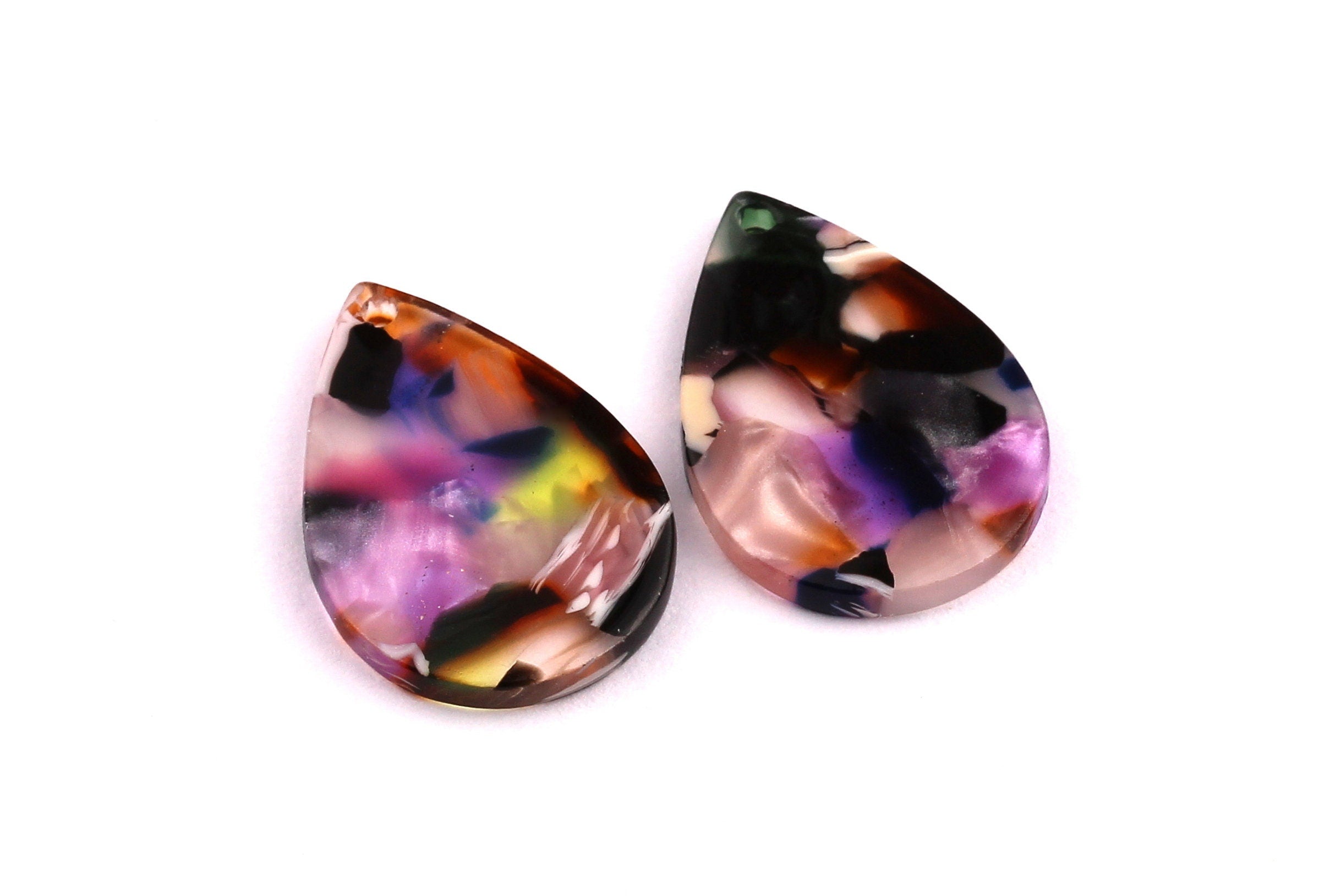 Acetate Drop Charms - Drop Earrings and Pendant - Earring Findings - Jewelry Supplies - Color Code: A11 - 21x2 mm - AC1024C - DOMEDBAZAAR