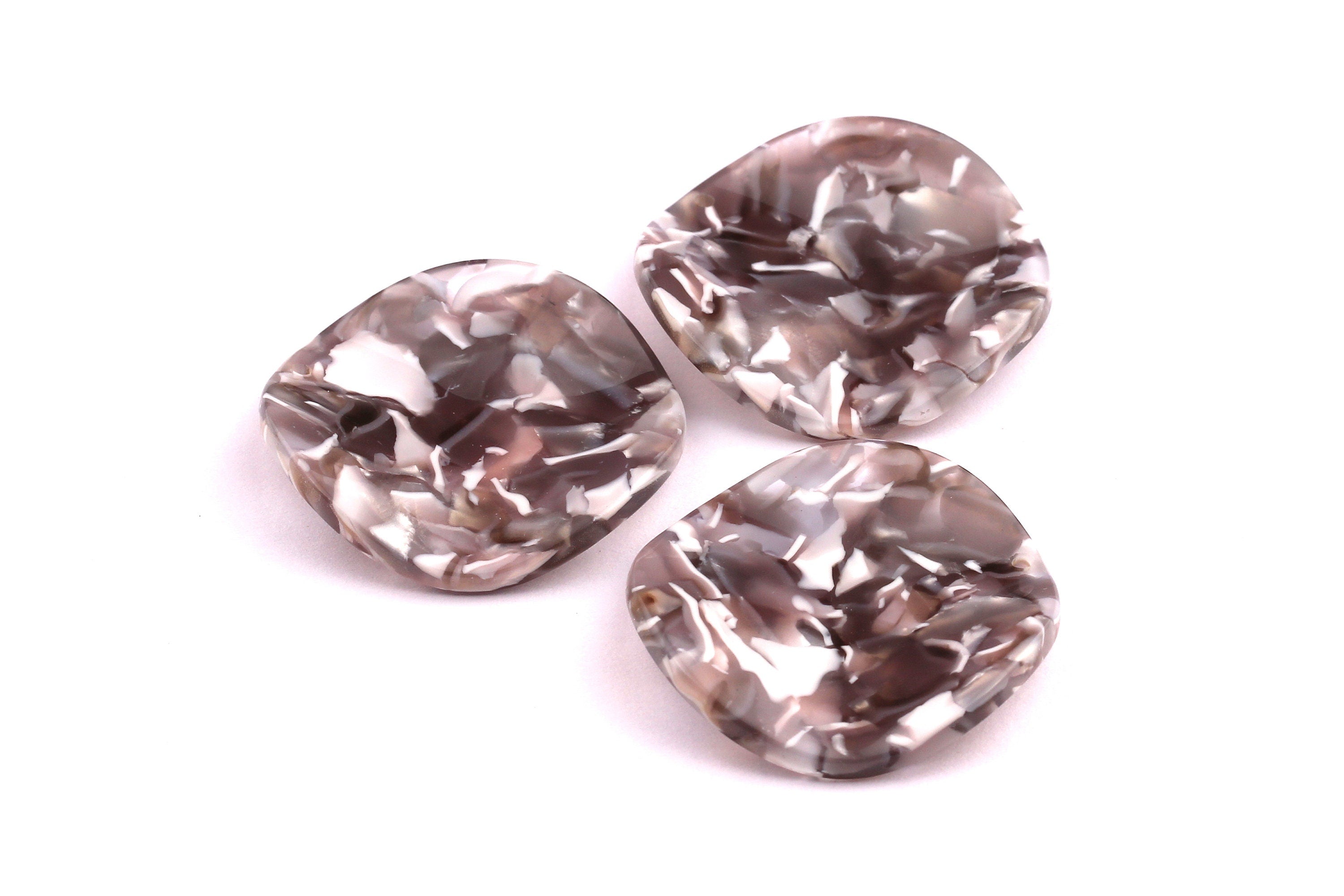 Acetate Wavy Disc Charms - Wavy Disc Earrings and Pendant - Earring Findings - Jewelry Supplies - Color Code: A20 - 34x2.5mm - AC1066E - DOMEDBAZAAR