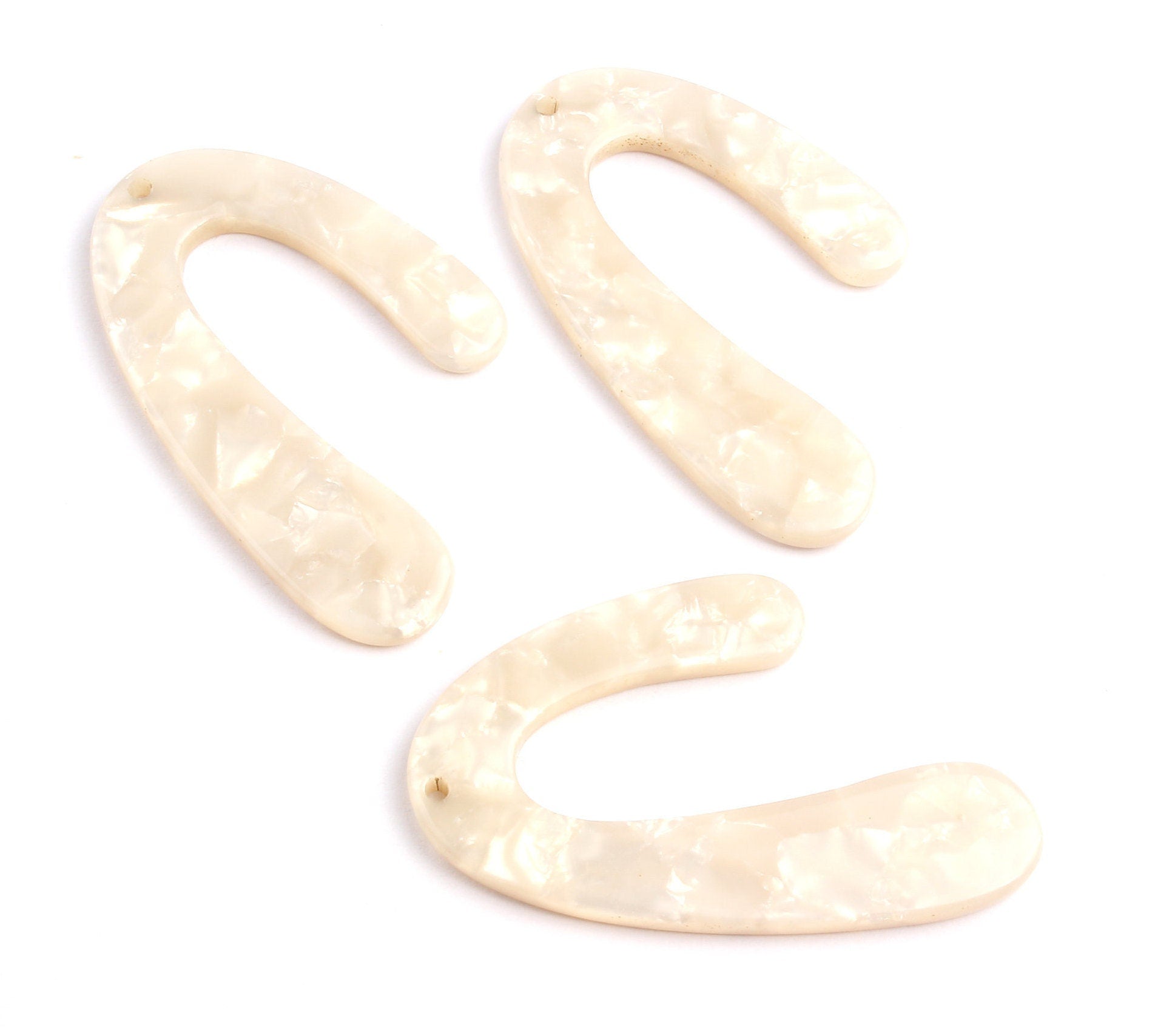 Acetate U Charms - U Earrings and Pendant - Earring Findings - Necklace Pendant - Color Code: A12 - 44.1x29.9mm - AC1083D - DOMEDBAZAAR