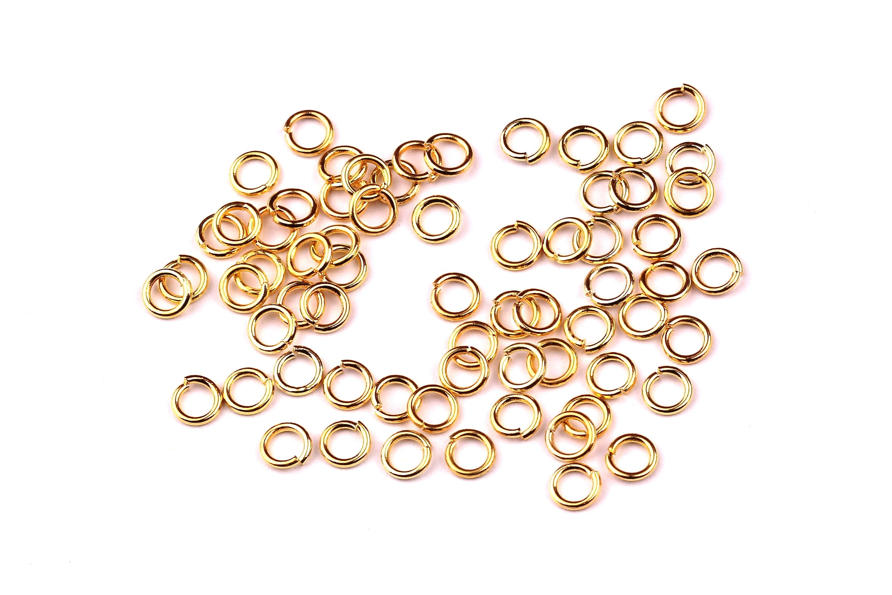 Brass Open Jump Rings - Gold Tone Plated - Open Jump Rings -Jewellery Making- Jewellery Supplies - 4.2x4.2x0.7mm - PP1113 - DOMEDBAZAAR