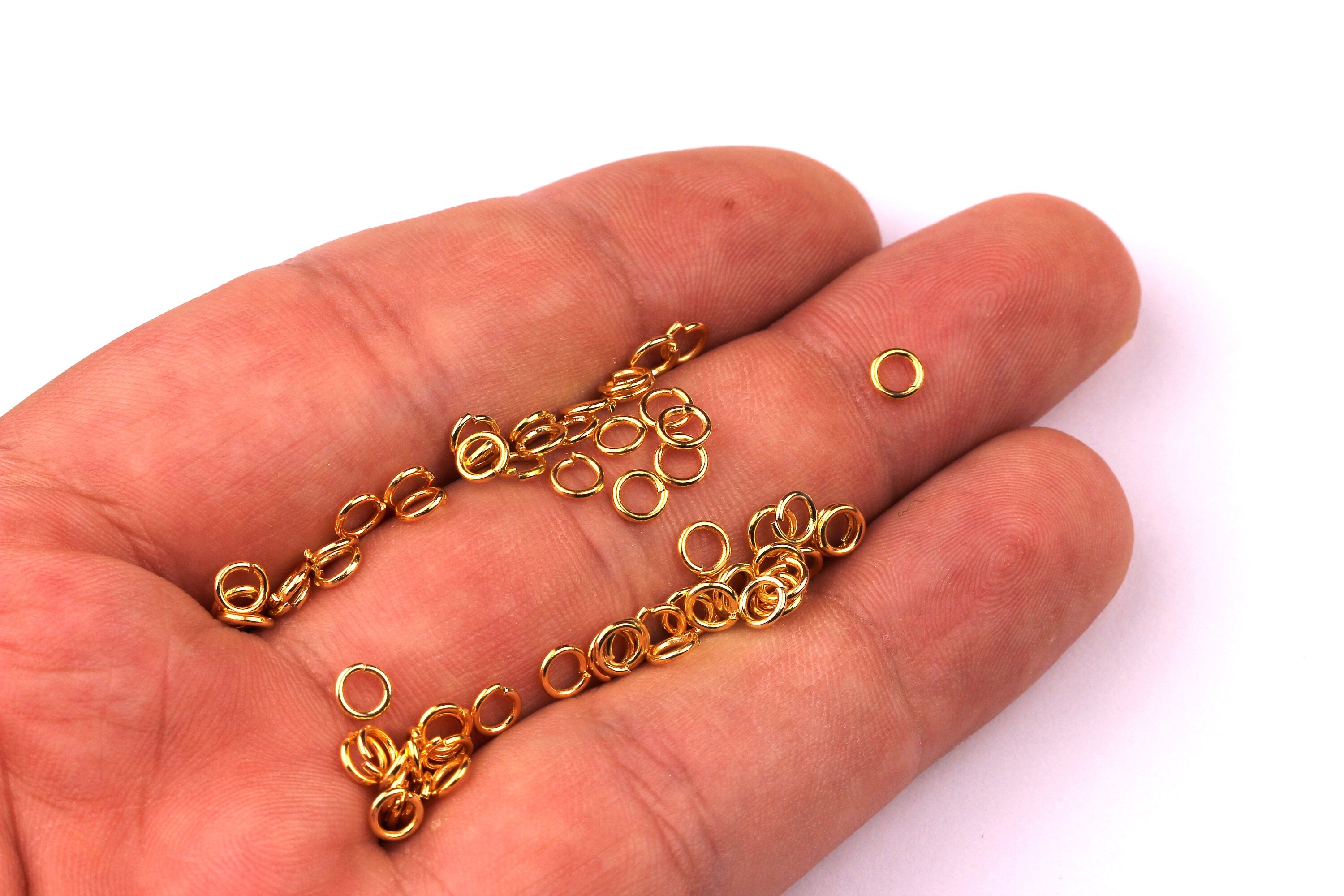 Brass Open Jump Rings - Gold Tone Plated - Open Jump Rings -Jewellery Making- Jewellery Supplies - 4.2x4.2x0.7mm - PP1113 - DOMEDBAZAAR
